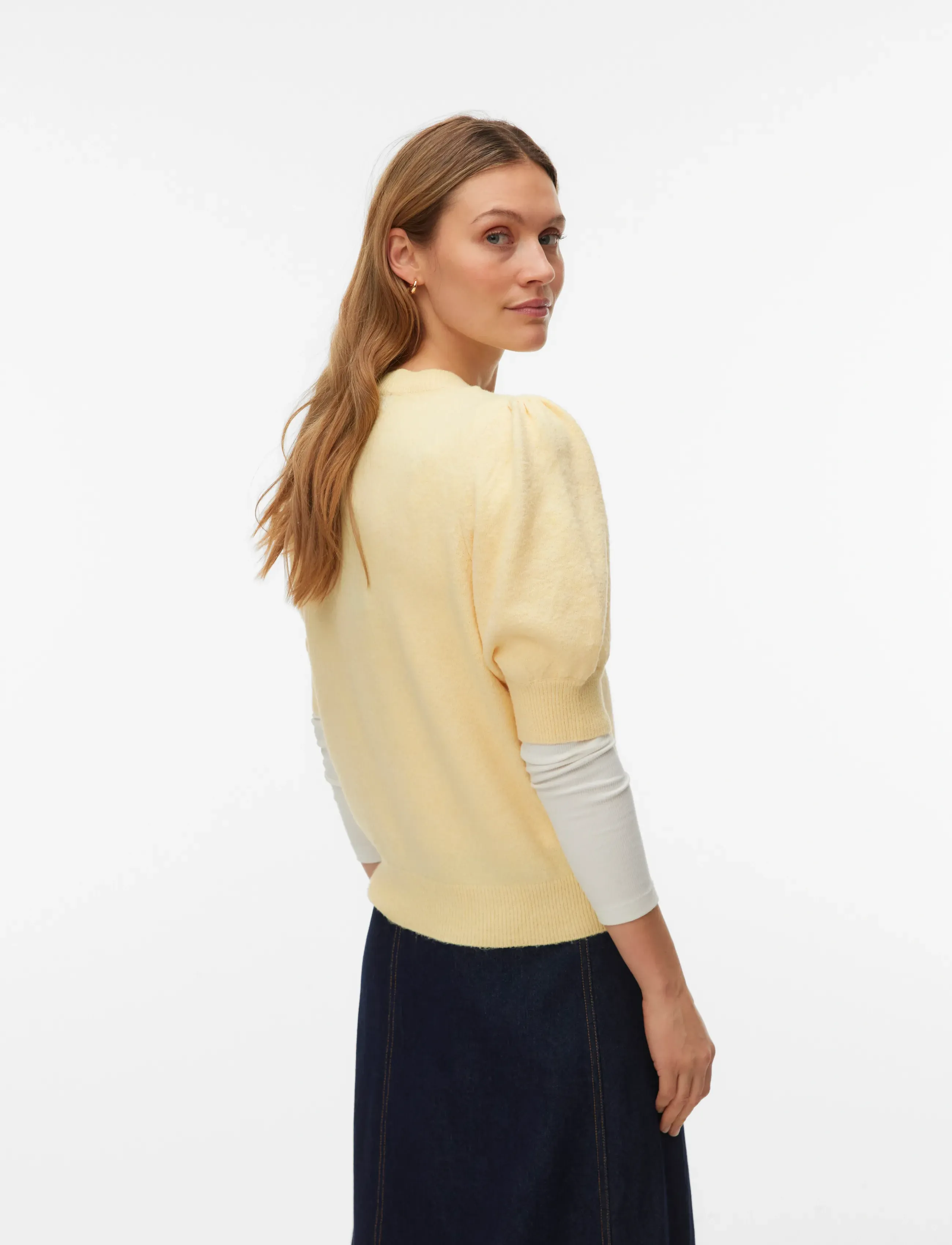 Vero Moda - VMDOFFY 2/4 O-NECK PULLOVER GA NOOS - jumpers - golden haze - 2