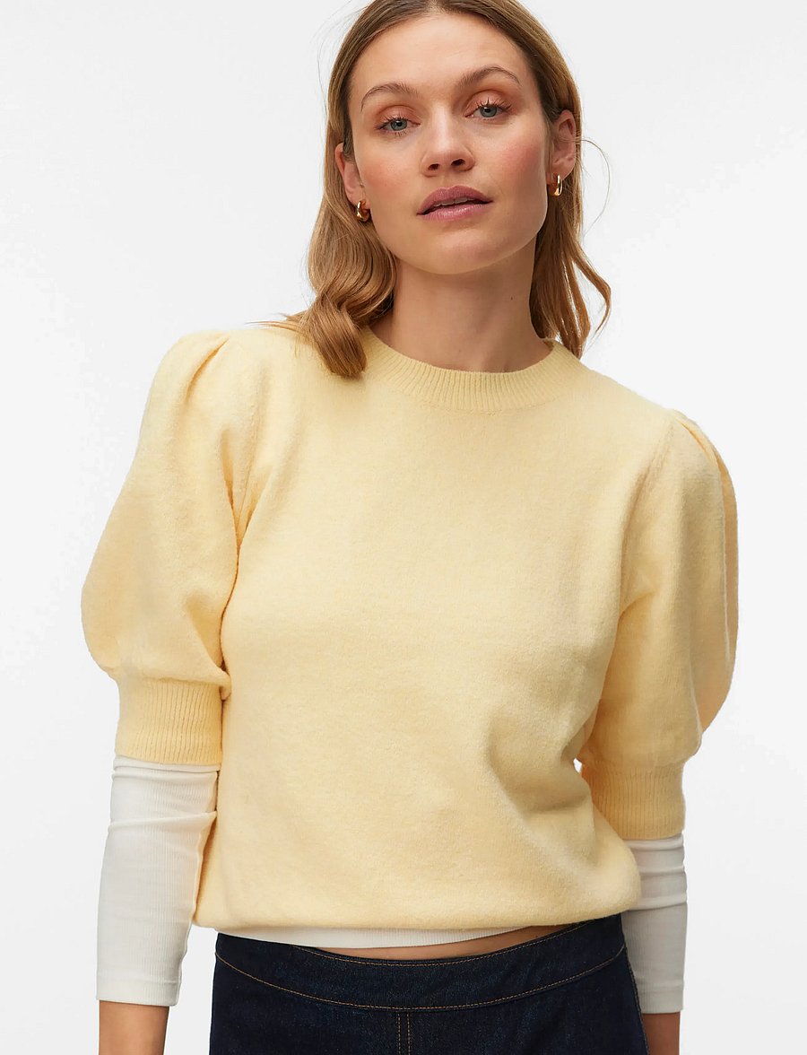 Vero Moda - VMDOFFY 2/4 O-NECK PULLOVER GA NOOS - pullover - golden haze - 3