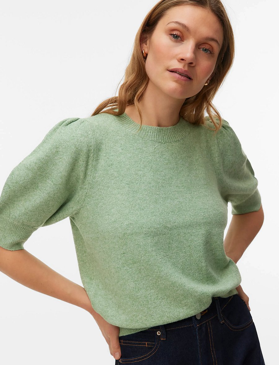 Vero Moda - VMDOFFY 2/4 O-NECK PULLOVER GA NOOS - pullover - mistletoe - 4
