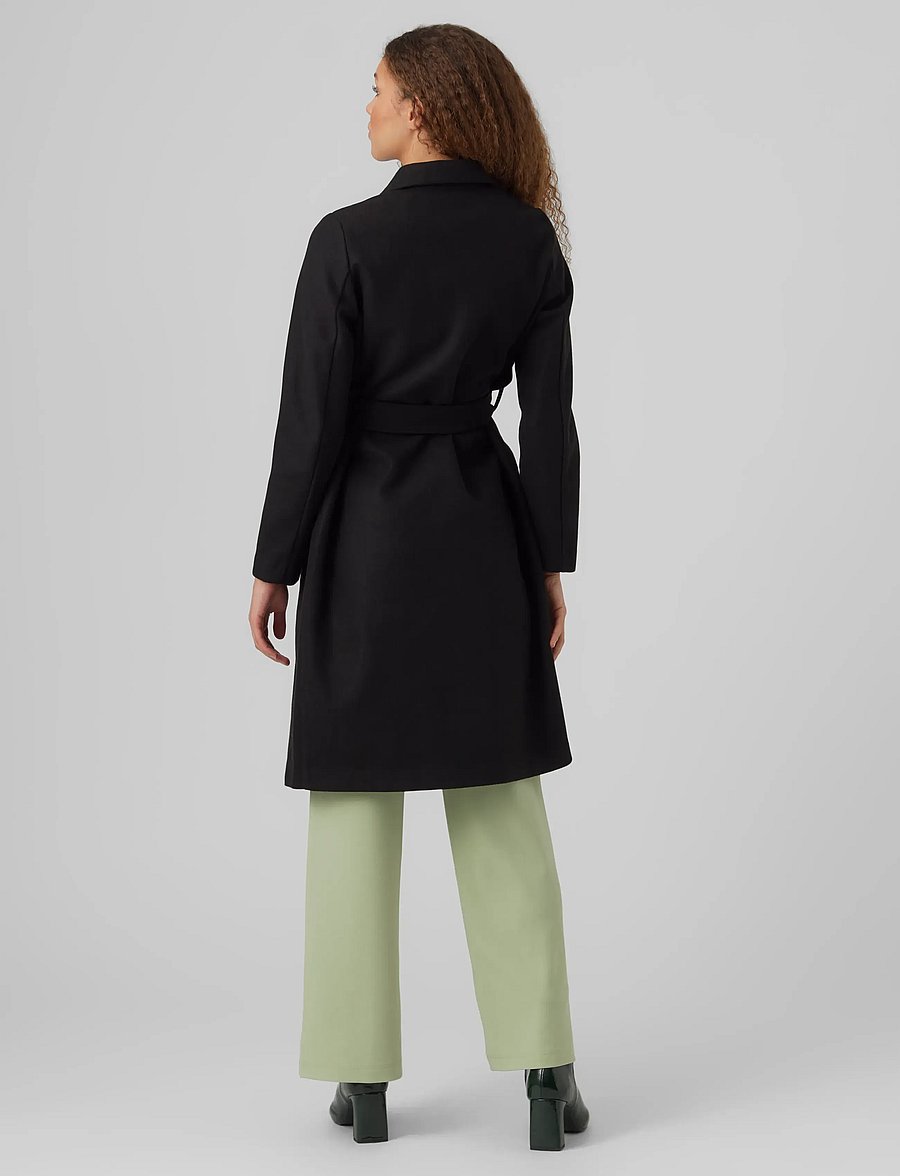 Vero Moda - VMFORTUNEAYA LONG COAT GA NOOS - Úlpur - black - 4