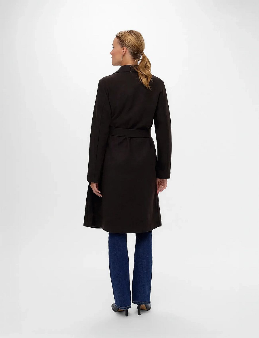 Vero Moda - VMFORTUNEAYA LONG COAT GA NOOS - talvitakit - chocolate torte - 2