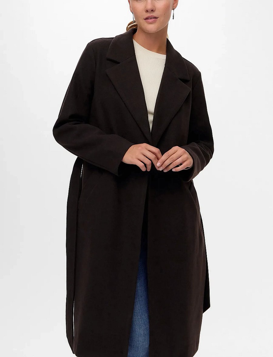 Vero Moda - VMFORTUNEAYA LONG COAT GA NOOS - talvitakit - chocolate torte - 3