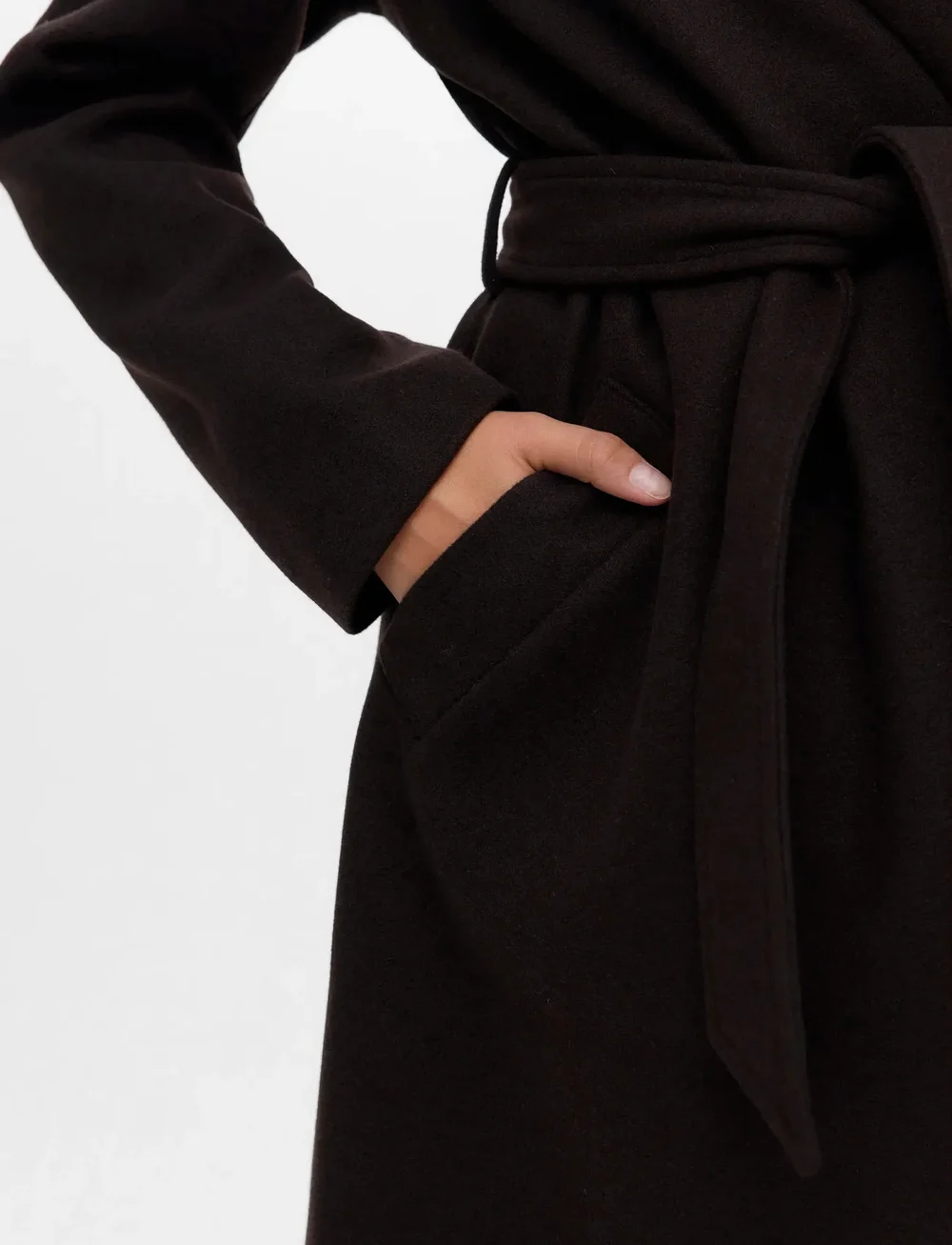 Vero Moda - VMFORTUNEAYA LONG  COAT GA NOOS - villased mantlid - chocolate torte - 4