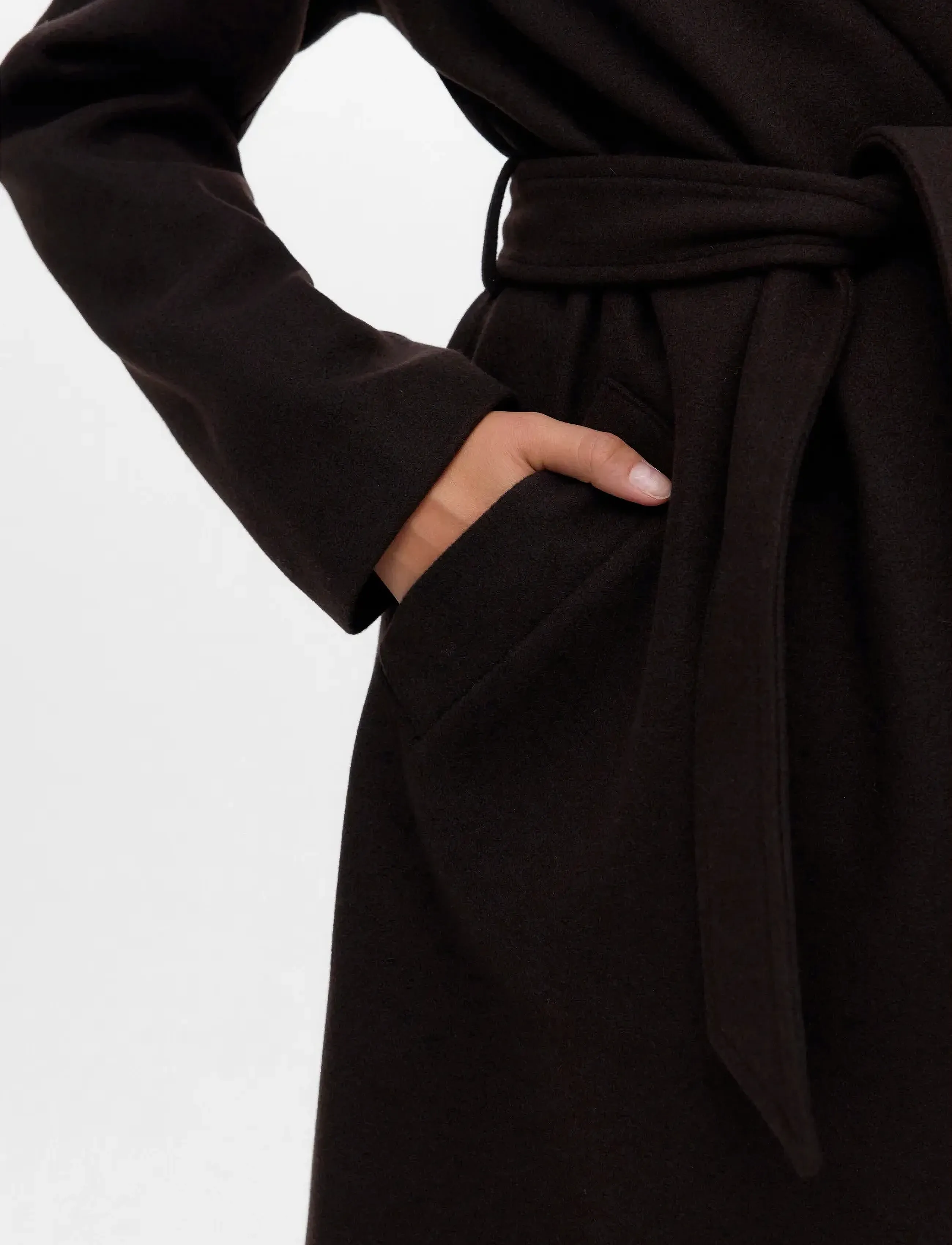 Vero Moda - VMFORTUNEAYA LONG COAT GA NOOS - talvitakit - chocolate torte - 4