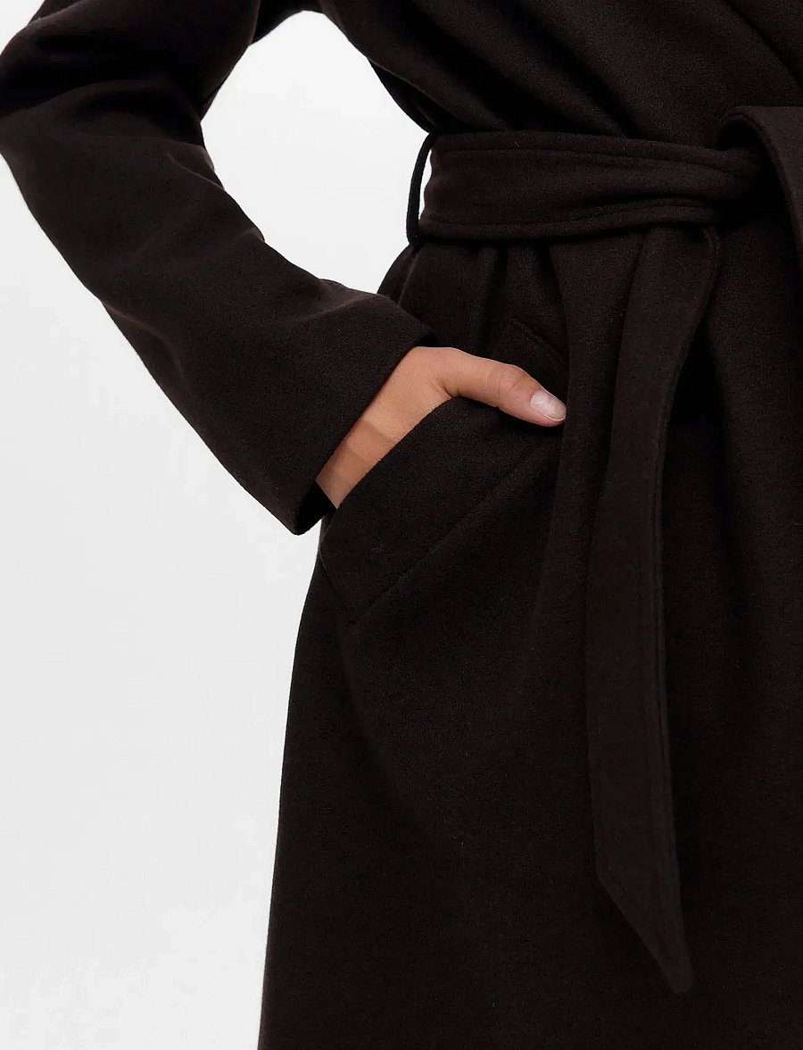 Vero Moda - VMFORTUNEAYA LONG COAT GA NOOS - talvitakit - chocolate torte - 4