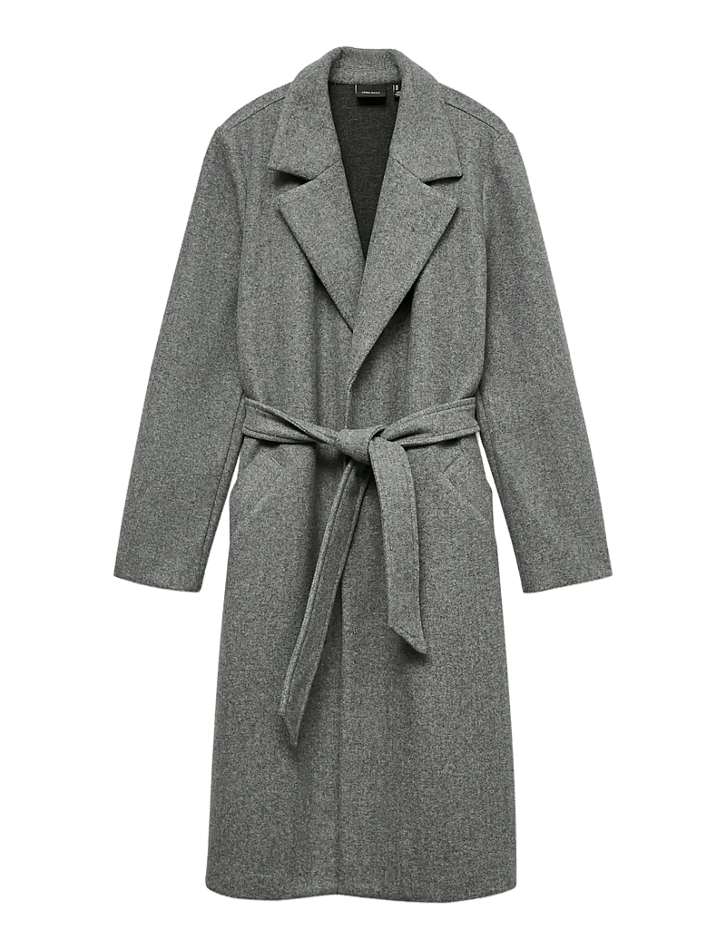 Vero Moda - VMFORTUNEAYA LONG COAT GA NOOS - vinterjakker - medium grey melange - 1