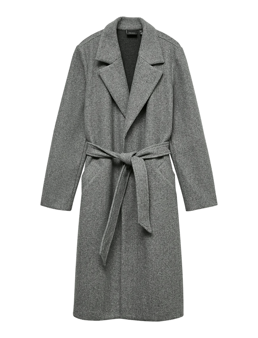 Vero Moda - VMFORTUNEAYA LONG COAT GA NOOS - vinterjackor - medium grey melange - 1