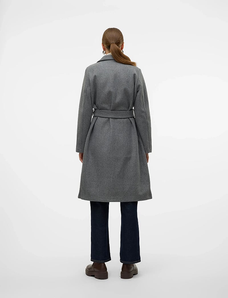 Vero Moda - VMFORTUNEAYA LONG COAT GA NOOS - vinterjakker - medium grey melange - 2