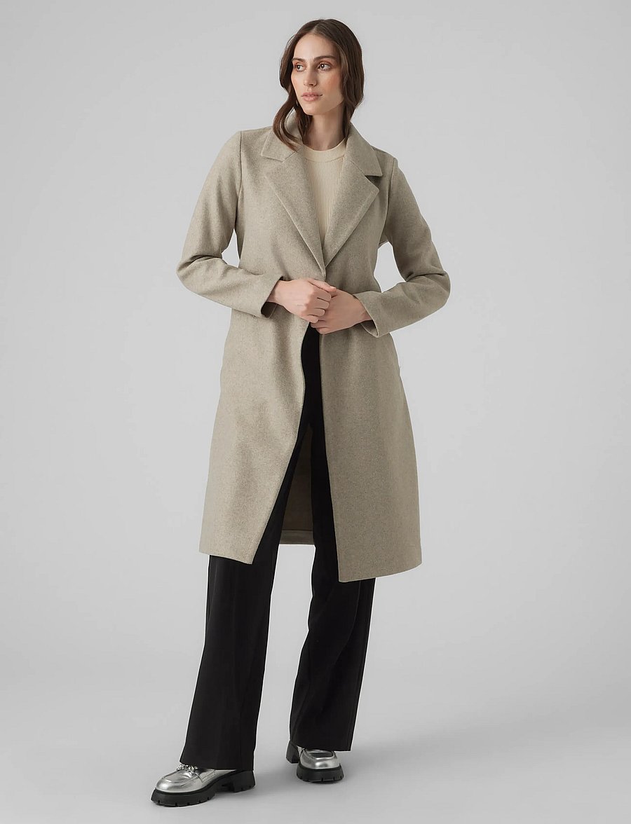Vero Moda - VMFORTUNEAYA LONG COAT GA NOOS - Úlpur - silver mink - 4