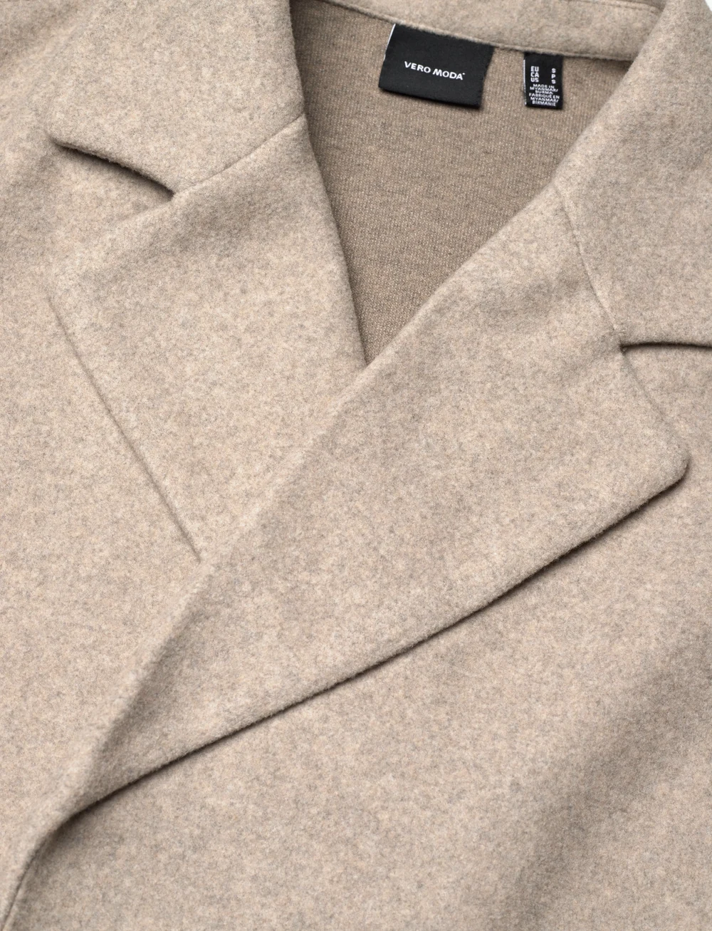 Vero Moda - VMFORTUNEAYA LONG COAT GA NOOS - wollmäntel - silver mink - 5