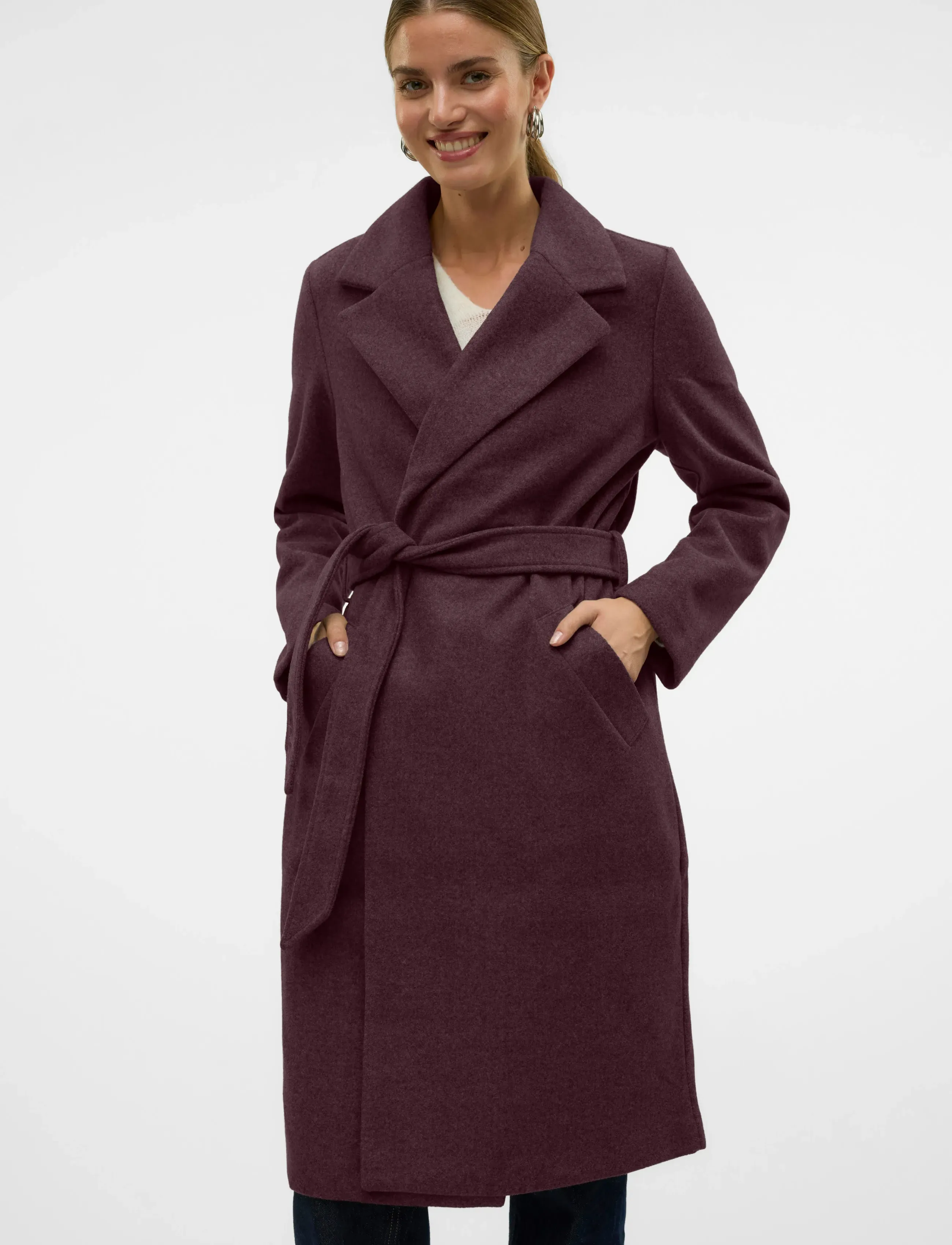 Vero Moda - VMFORTUNEAYA LONG COAT GA NOOS - winter jackets - winetasting - 5