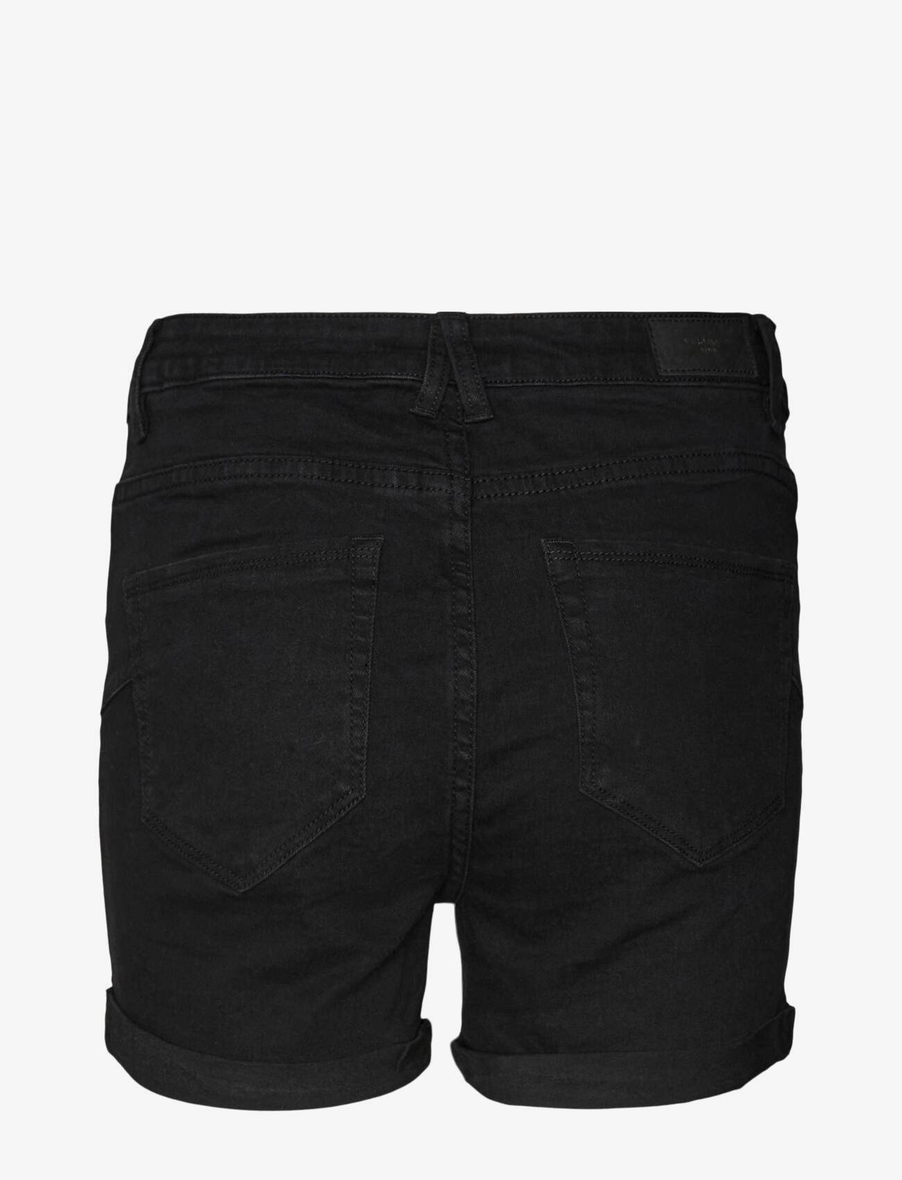 Vero Moda - VMLUNA MR FOLD SHORTS MIX GA NOOS - short en jeans - black - 2