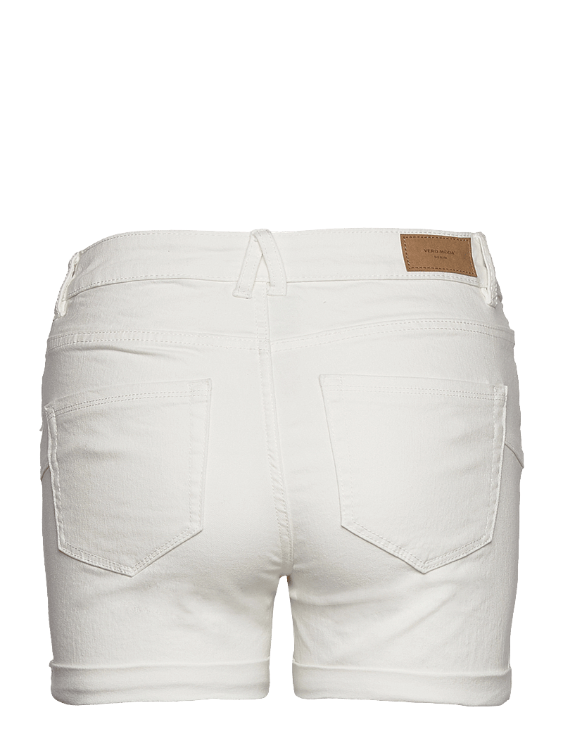 Vero Moda - VMLUNA MR FOLD SHORTS MIX GA NOOS - lühikesed teksapüksid - cloud dancer - 2