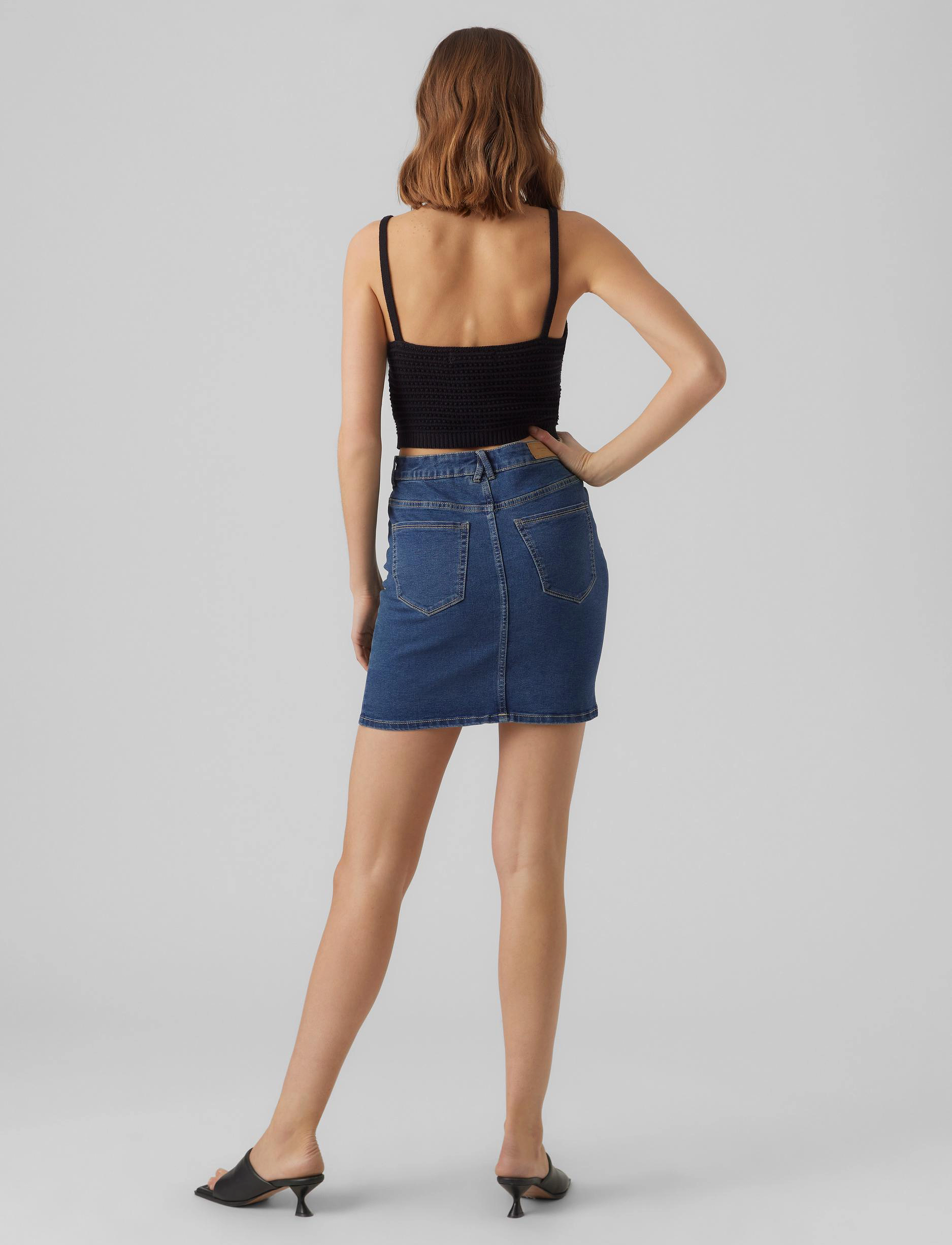 Vero Moda - VMLUNA HR DENIM SKIRT MIX GA - medium blue denim - 3
