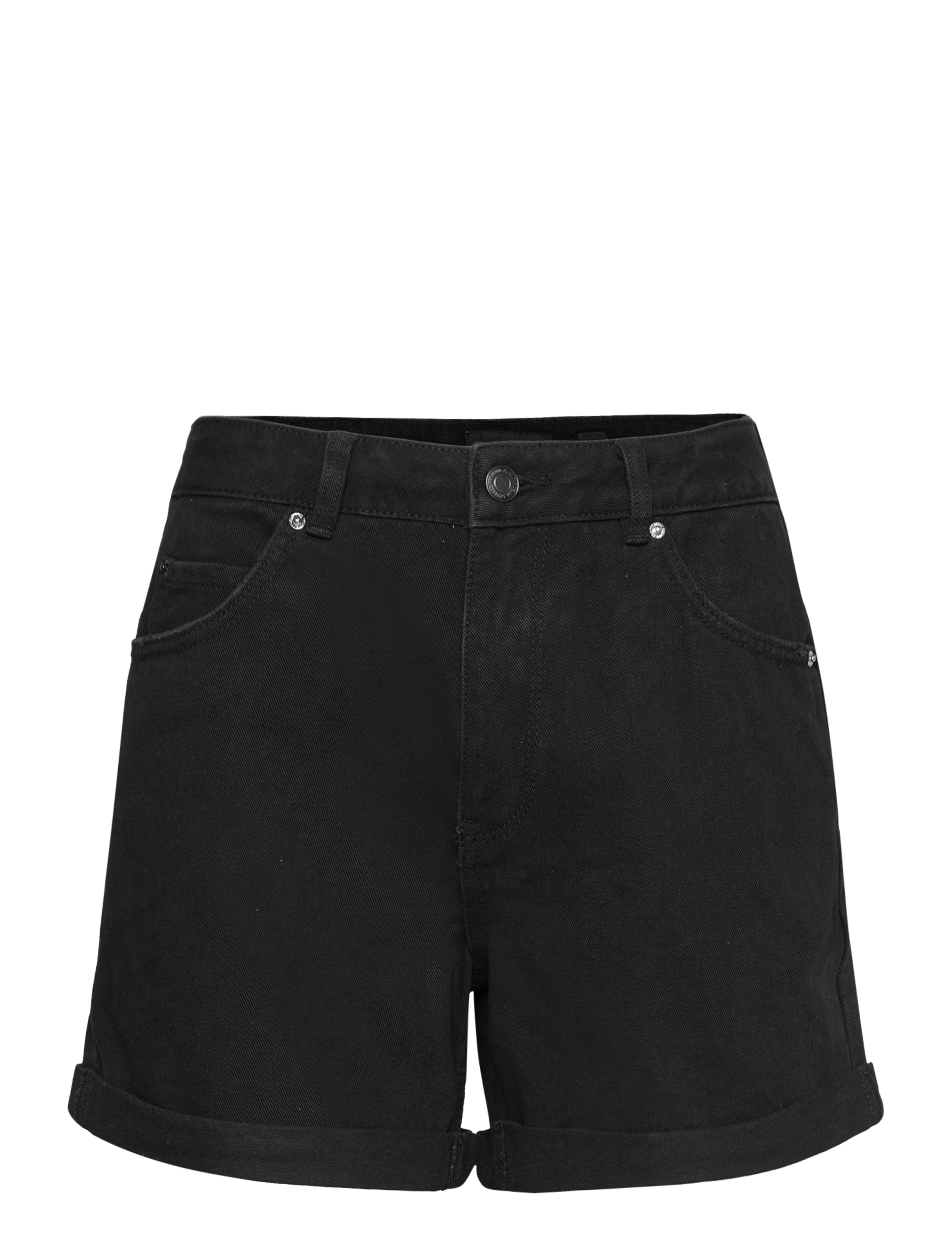 Vero Moda VMZURI HR LOOSE DENIM SHORTS MIX GA NOOS - Riided - BLACK / black