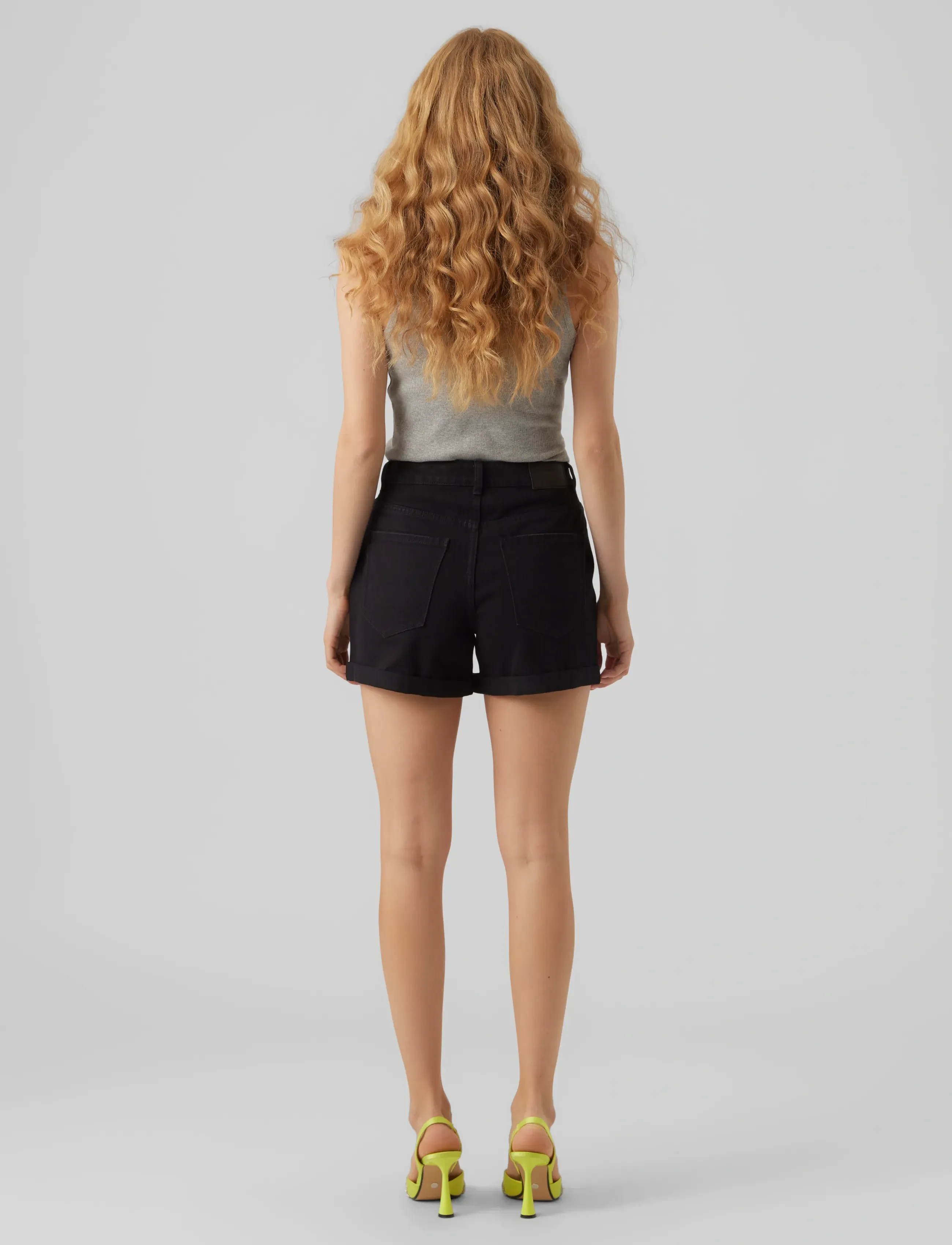 Vero Moda - VMZURI HR LOOSE DENIM SHORTS MIX GA NOOS - die niedrigsten preise - black - 3