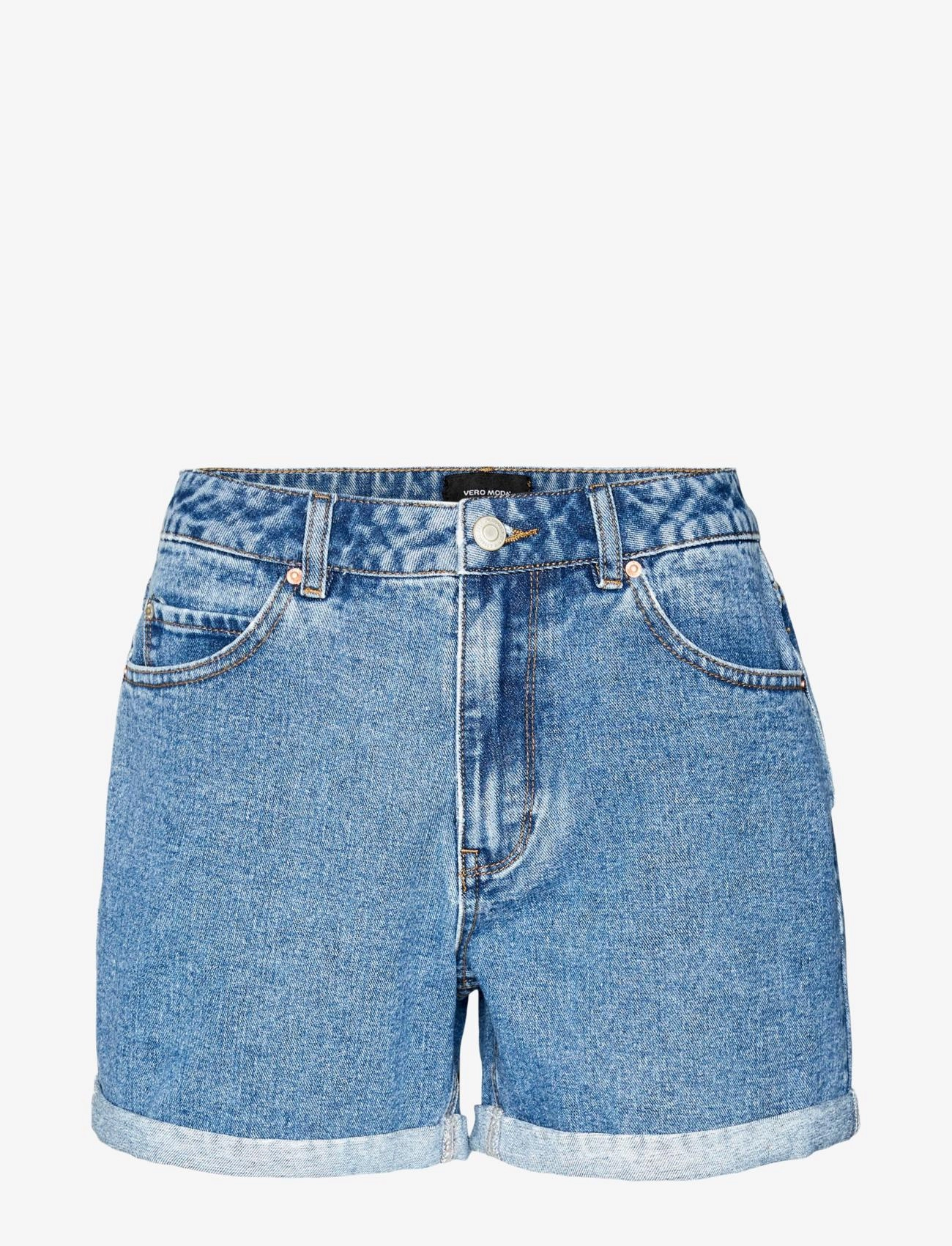 Vero Moda VMZURI HR LOOSE DENIM SHORTS MIX GA NOOS - Shorts - MEDIUM BLUE DENIM / blue