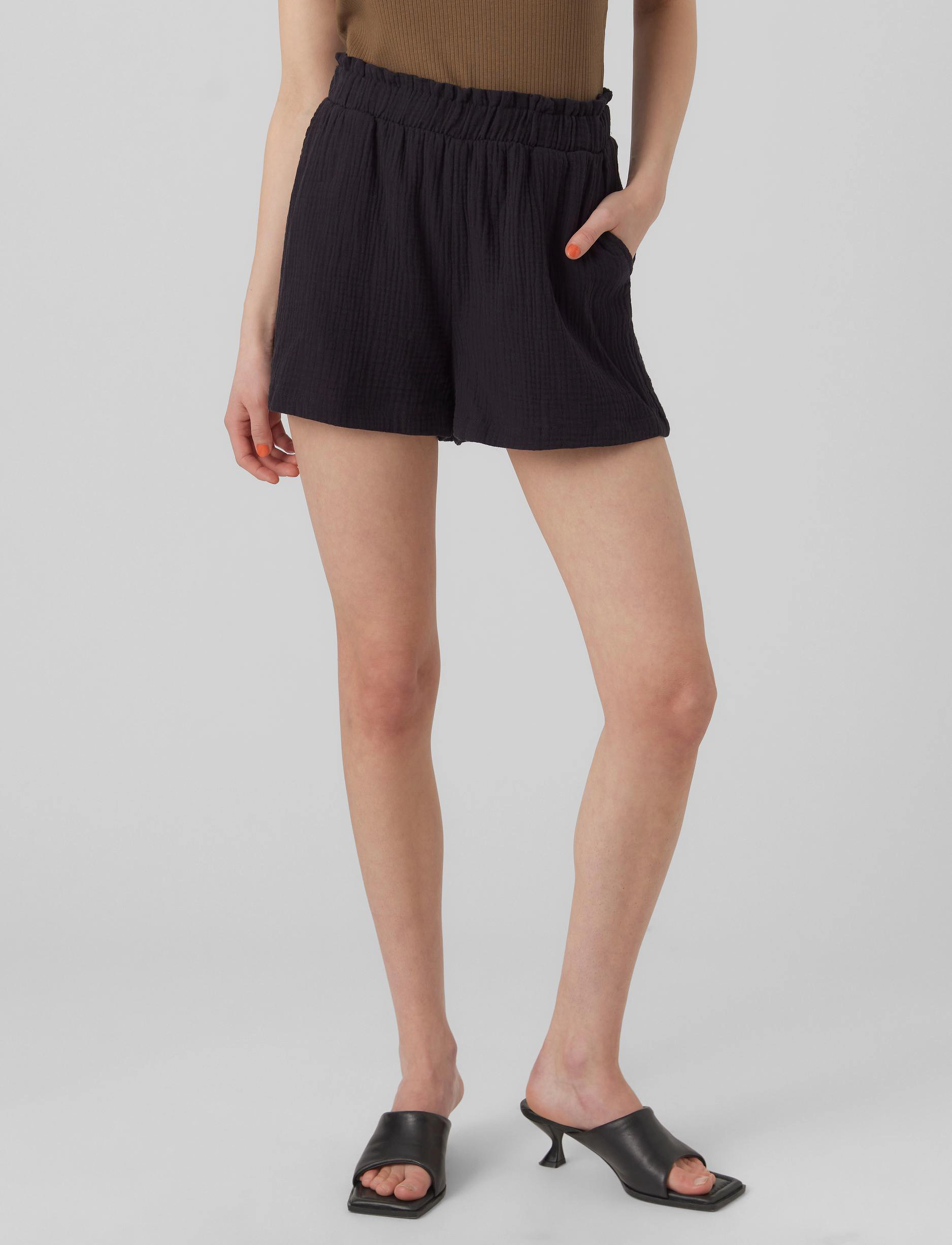 Vero Moda Vmnatali Hw Shorts Noos, S, Black, Shorts > Afslappede Shorts, Dame