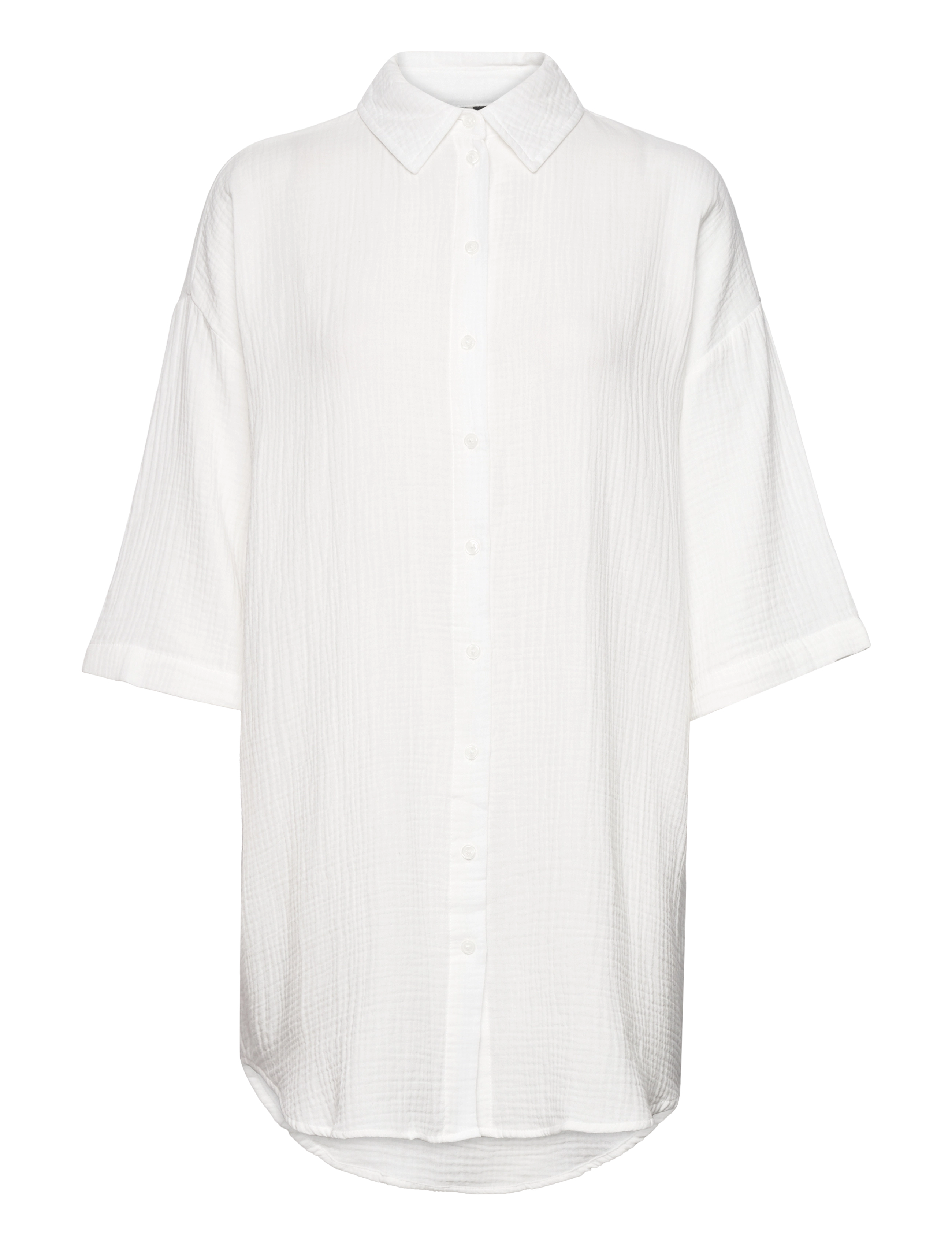 Vero Moda - VMNATALI 3/4 LONG OVERSHIRT WVN GA NOOS - snow white - 1