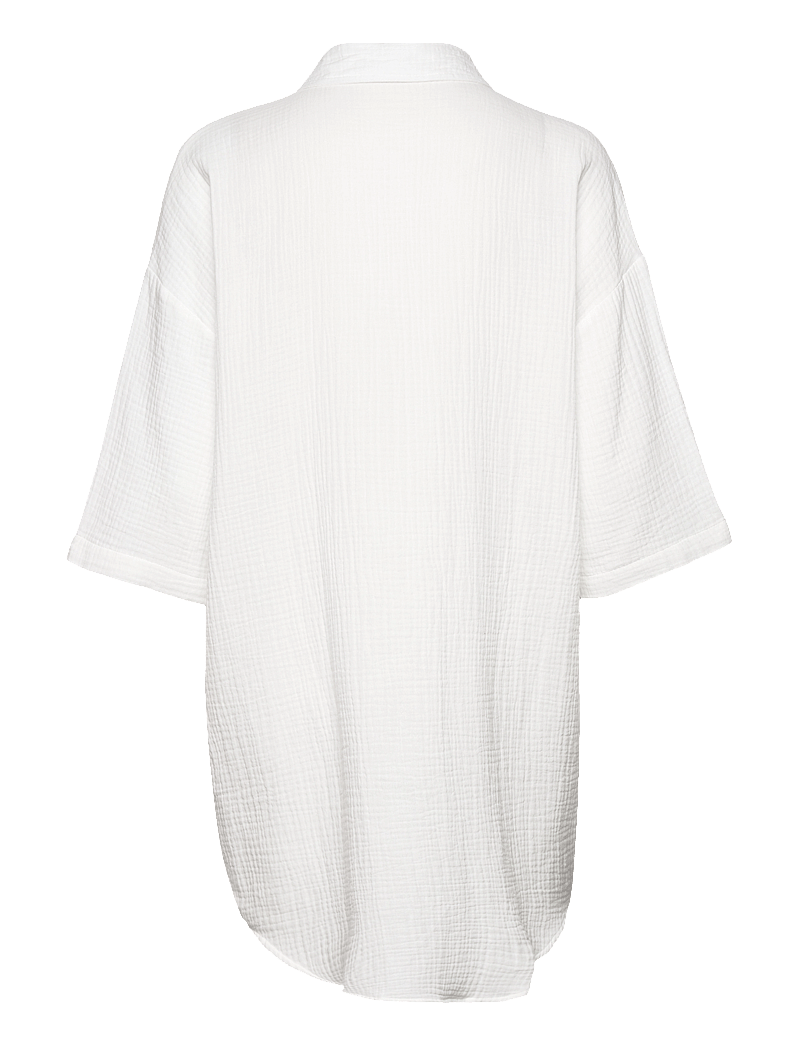 Vero Moda - VMNATALI 3/4 LONG OVERSHIRT WVN GA NOOS - overshirts - snow white - 2