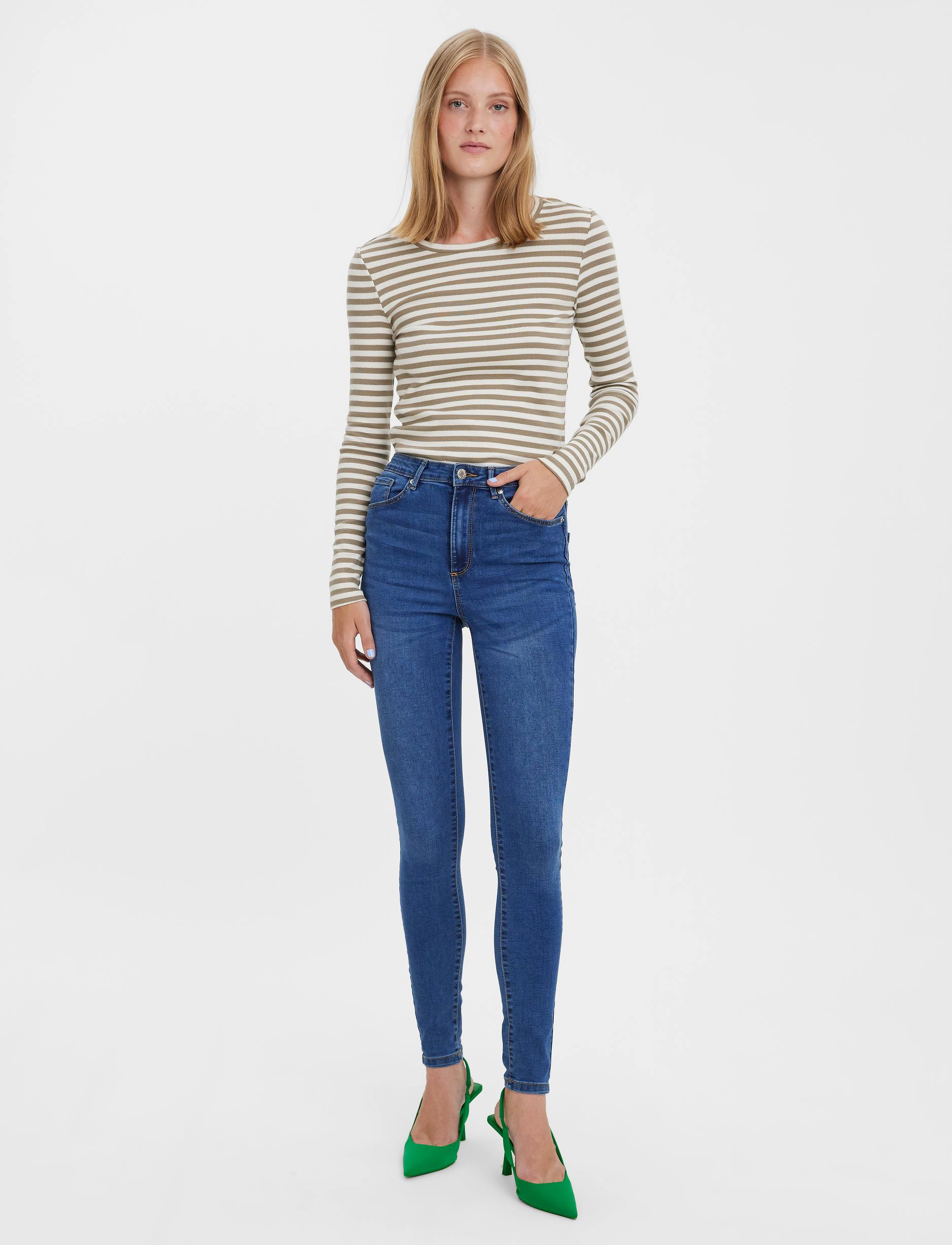 Vero Moda - VMSOPHIA HR SKINNY JEANS VI3268 - medium blue denim - 4