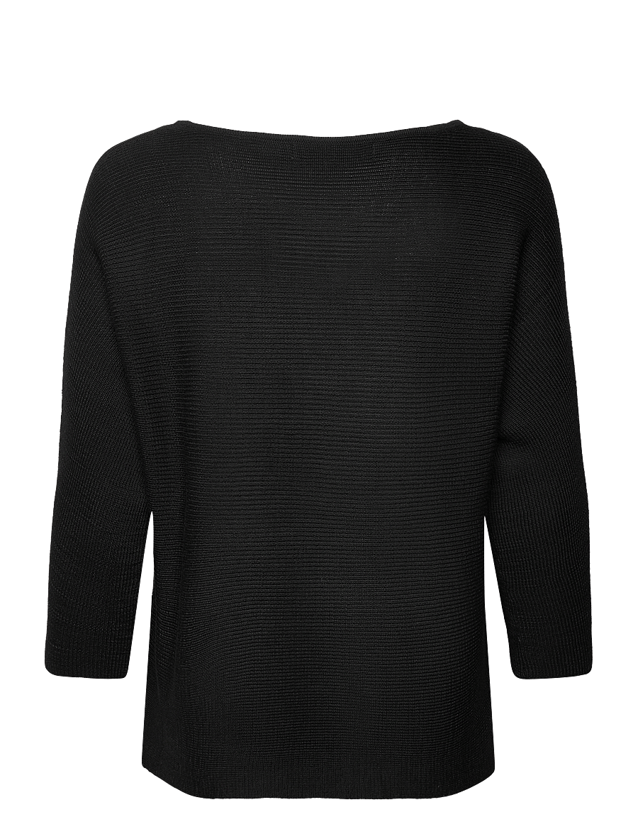 Vero Moda - VMNORA 3/4 BOATNECK BLOUSE NOOS - palaidinės ilgomis rankovėmis - black - 2