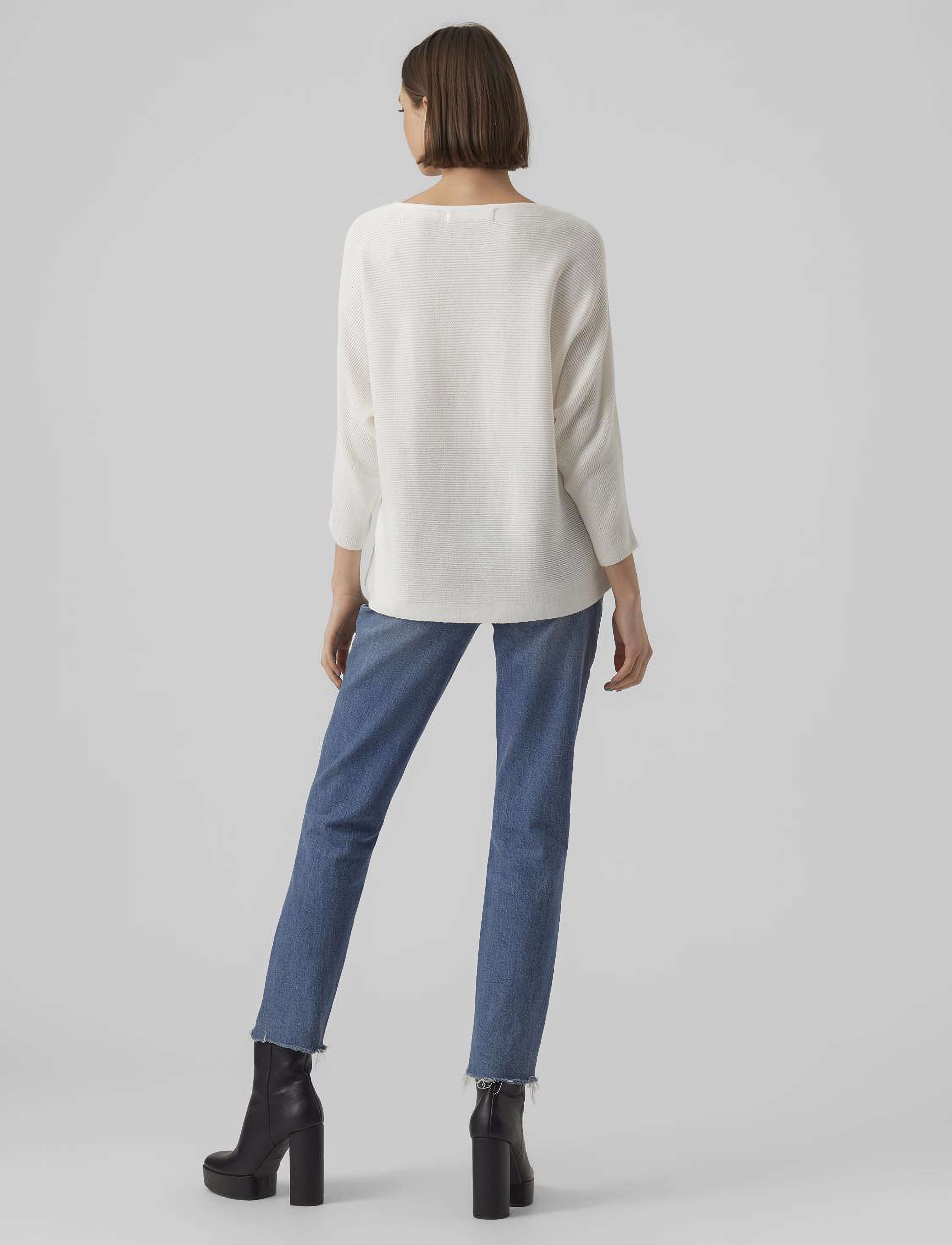 Vero Moda - VMNORA 3/4 BOATNECK BLOUSE  NOOS - langärmelige blusen - snow white - 3