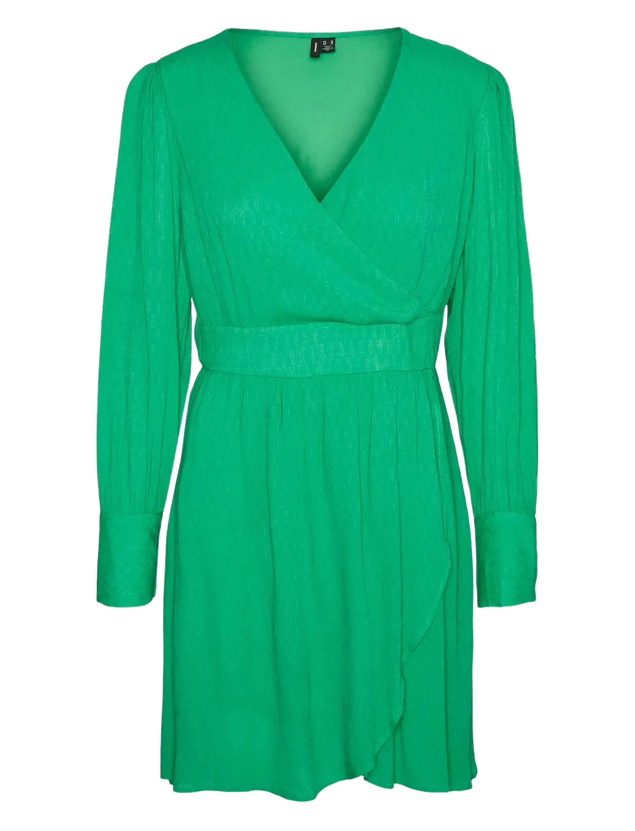 Vero Moda VMPOLLIANA LS SHORT DRESS WVN - Jurken - BRIGHT GREEN / green