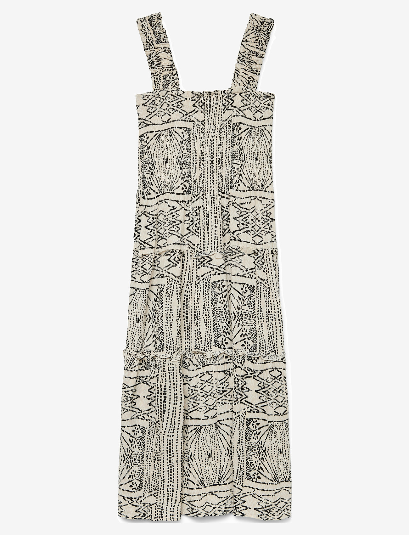 Vero Moda - VMMENNY SL SMOCK CALF DRESS WVN GA - midi kjoler - oatmeal - 1