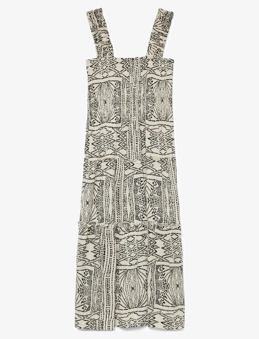 Vero Moda - VMMENNY SL SMOCK CALF DRESS WVN GA - midi kjoler - oatmeal - 1