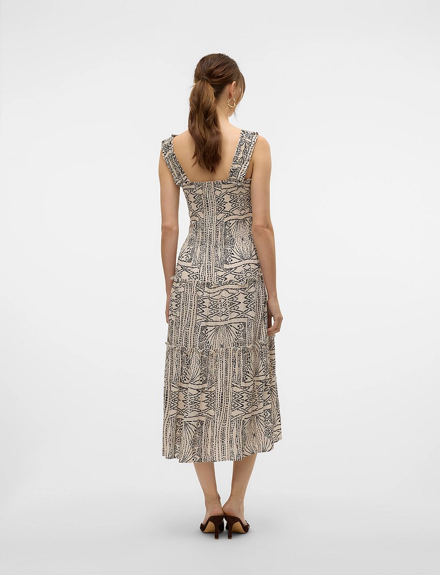 Vero Moda - VMMENNY SL SMOCK CALF DRESS WVN GA - midikleider - oatmeal - 2