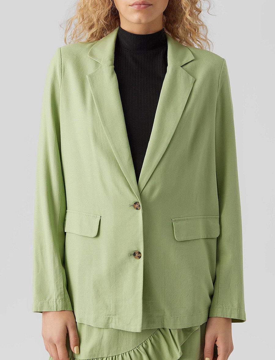 Vero Moda - VMMYMILO LS BLAZER WVN GA - blazers met één knopenrij - reseda - 4