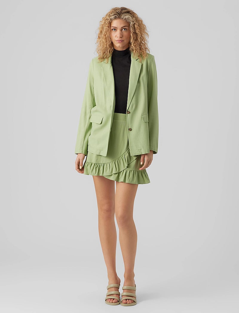 Vero Moda - VMMYMILO LS BLAZER WVN GA - Ühes joones nööpidega bleiserid - reseda - 5