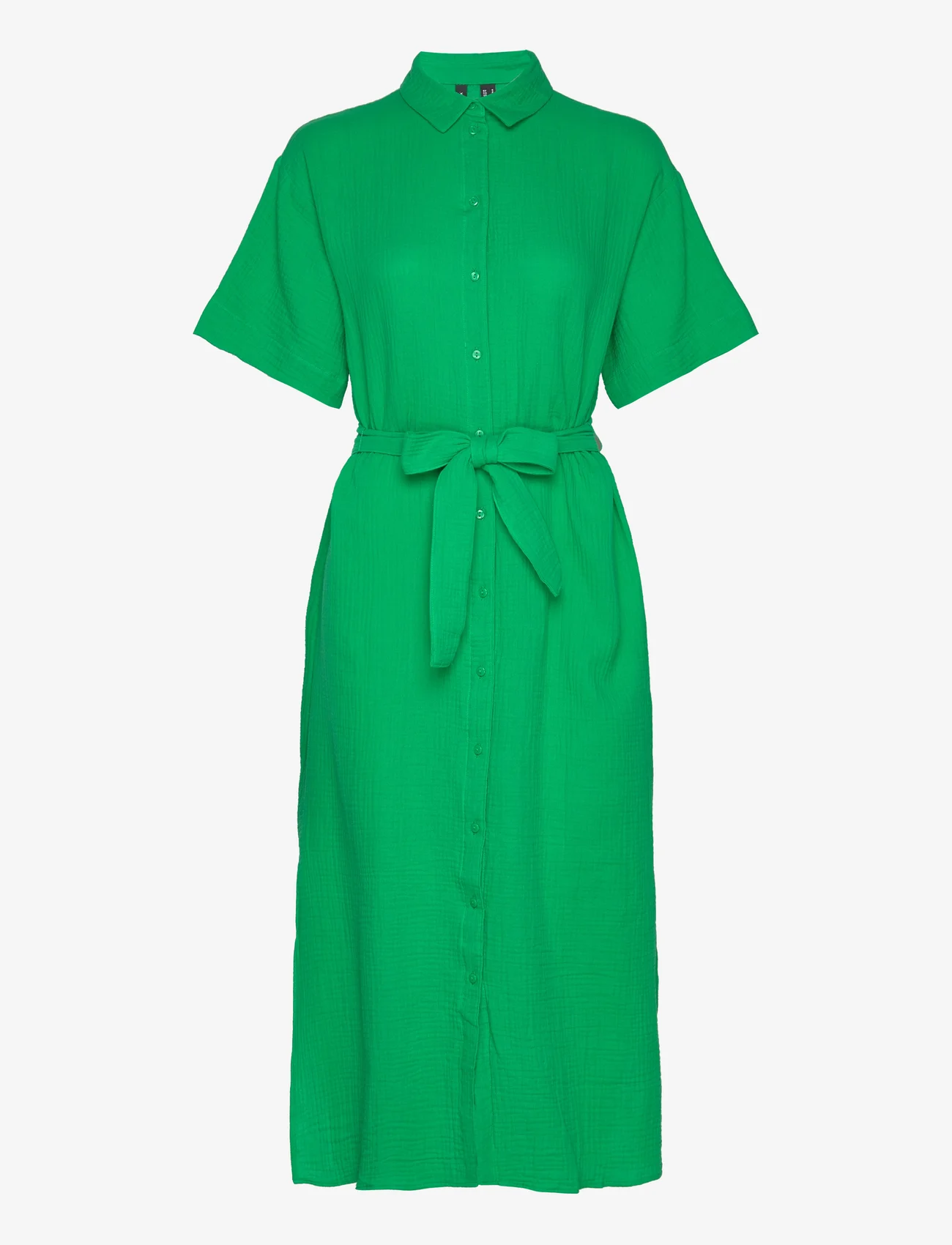 Vero Moda - VMNATALI NIA 2/4 CALF SHIRT DRESS WVN - peoriided outlet-hindadega - bright green - 0