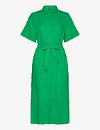 VMNATALI NIA 2/4 CALF SHIRT DRESS WVN - BRIGHT GREEN