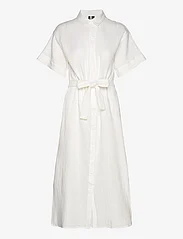 Vero Moda - VMNATALI NIA 2/4 CALF SHIRT DRESS WVN - peoriided outlet-hindadega - snow white - 0