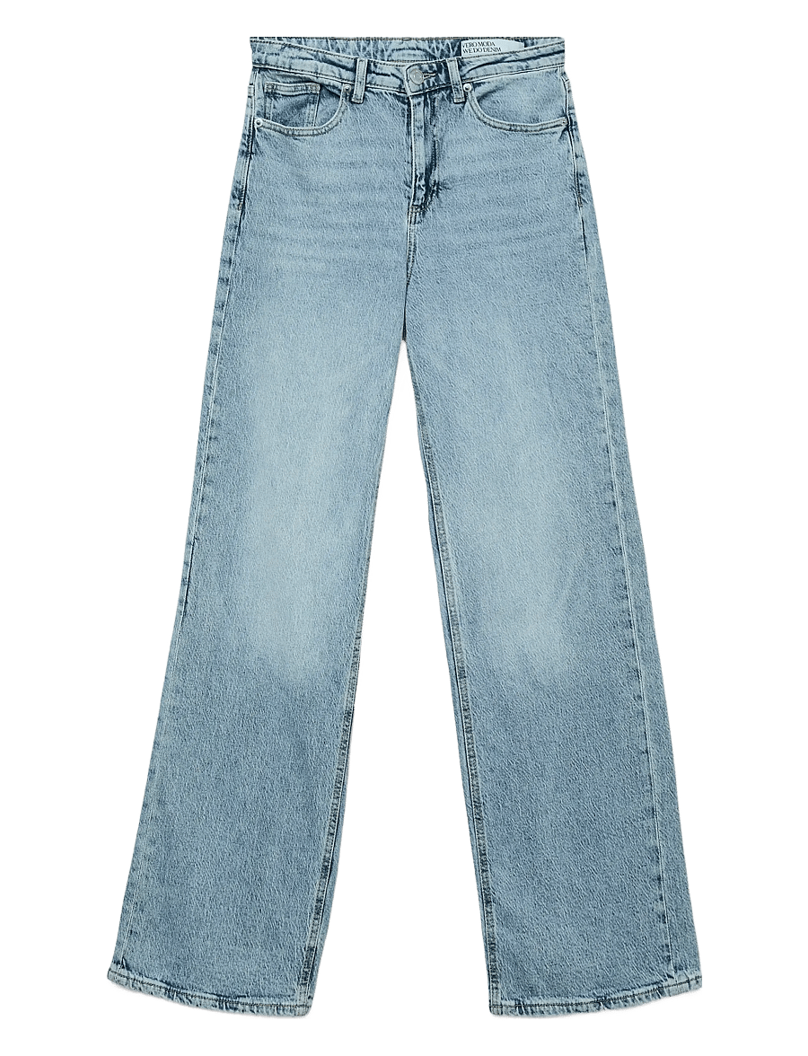 Vero Moda - VMTESSA HR WIDE JEANS RA339 GA NOOS - brede jeans - light blue denim - 1