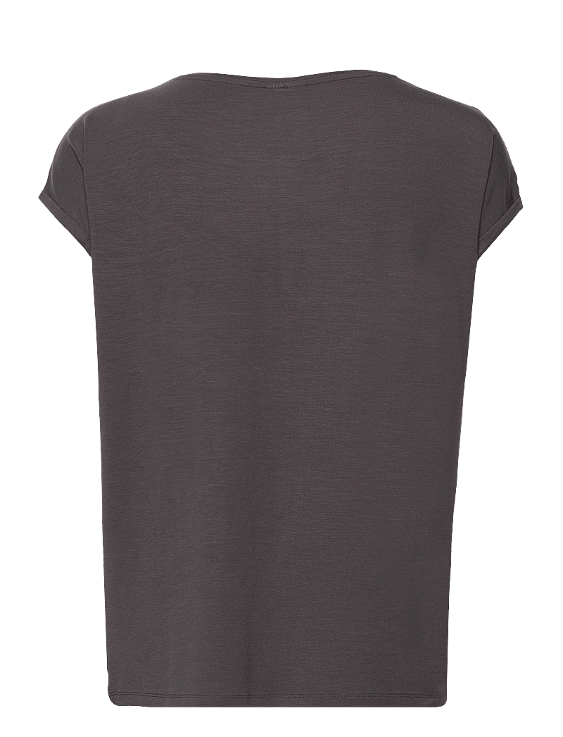 Vero Moda - VMAVA PLAIN SS TOP JRS NOOS - t-shirts - asphalt - 2