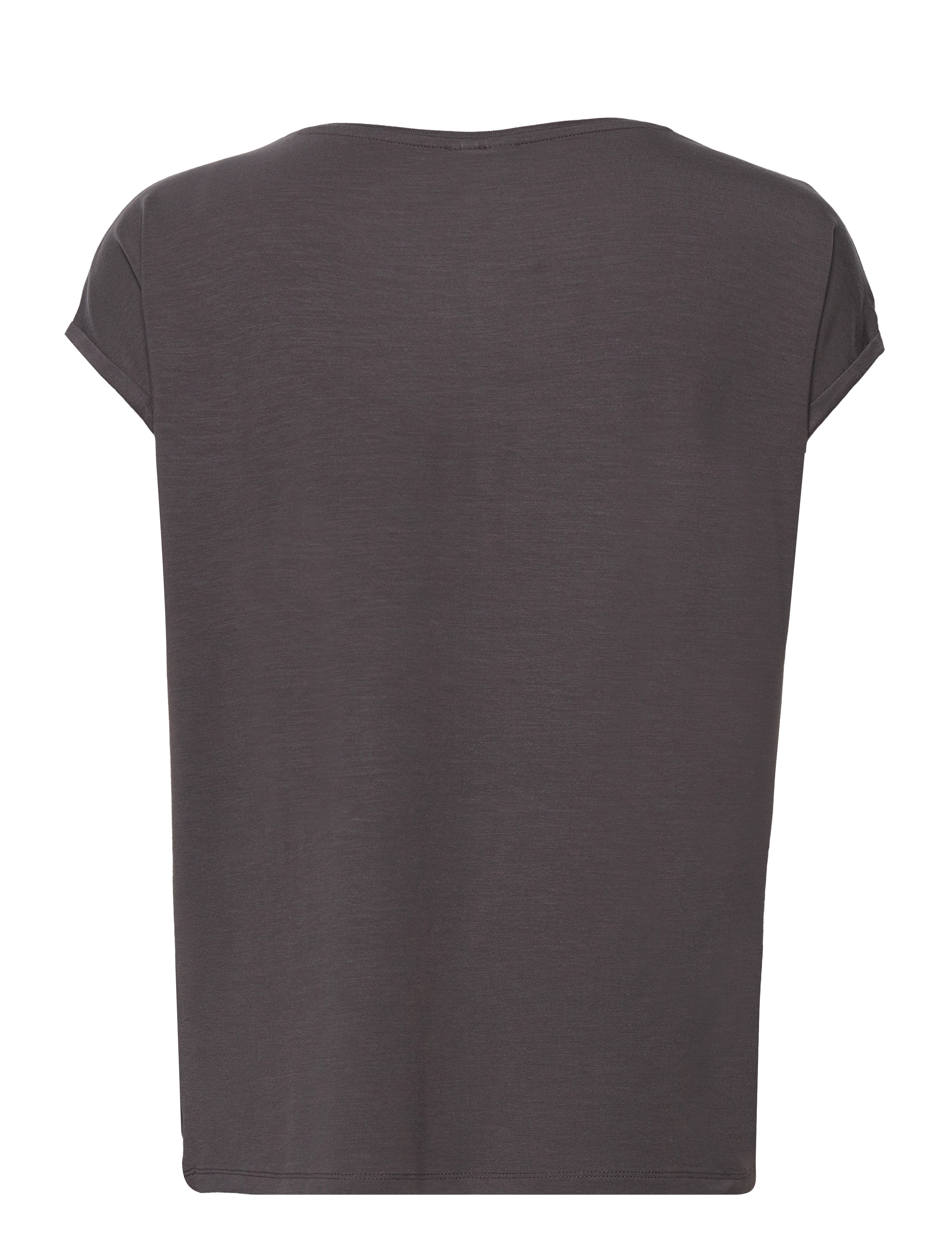 Vero Moda - VMAVA PLAIN SS TOP JRS NOOS - t-shirts - asphalt - 2