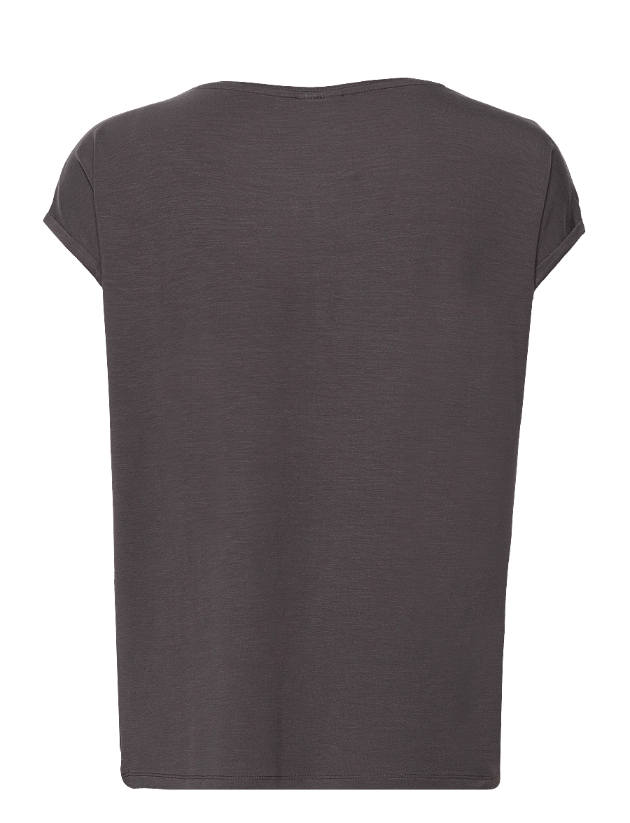Vero Moda - VMAVA PLAIN SS TOP JRS NOOS - t-shirts - asphalt - 2