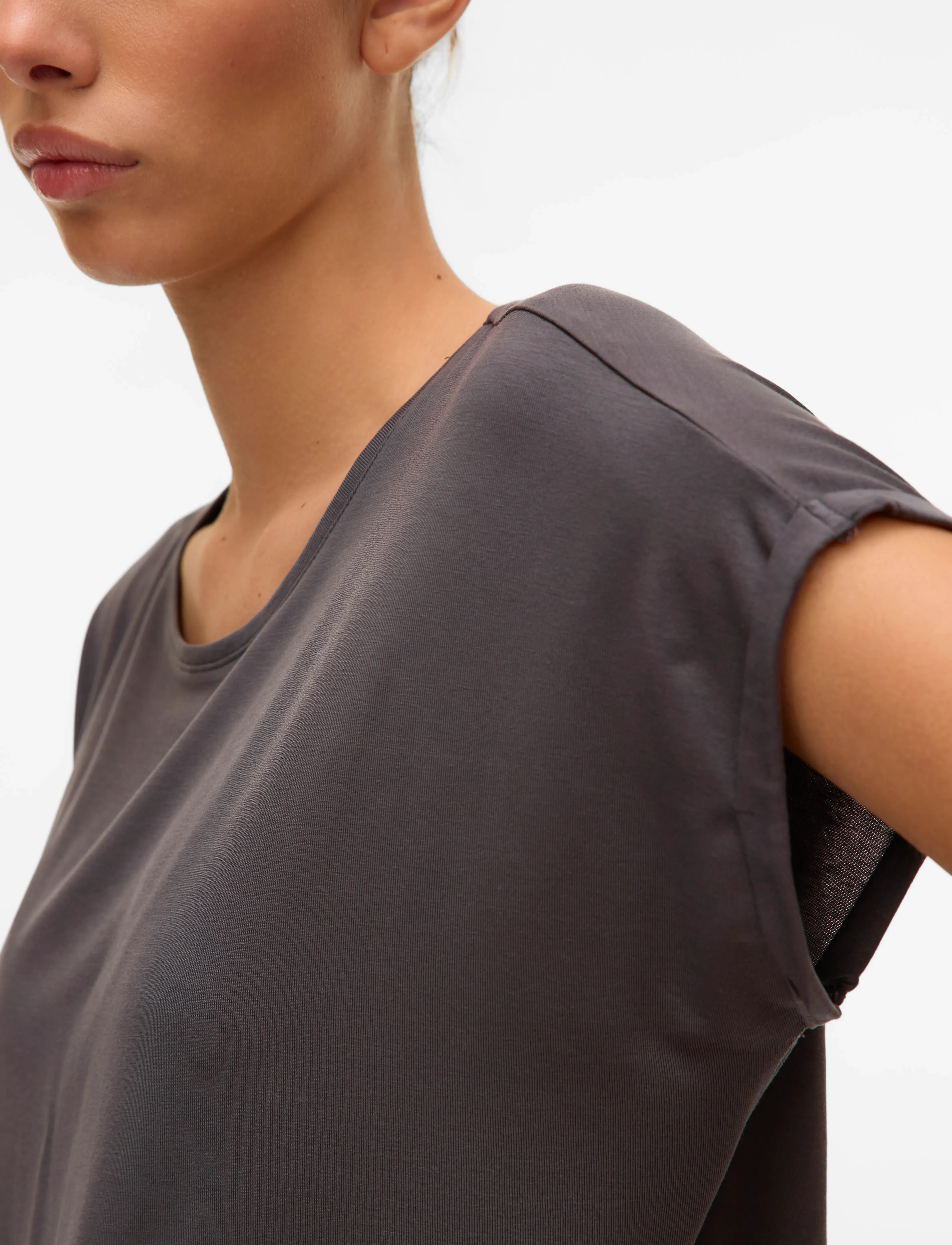 VERO MODA Vmava Plain Ss Top Ga Jrs Noos t-shirts dam – bild 5
