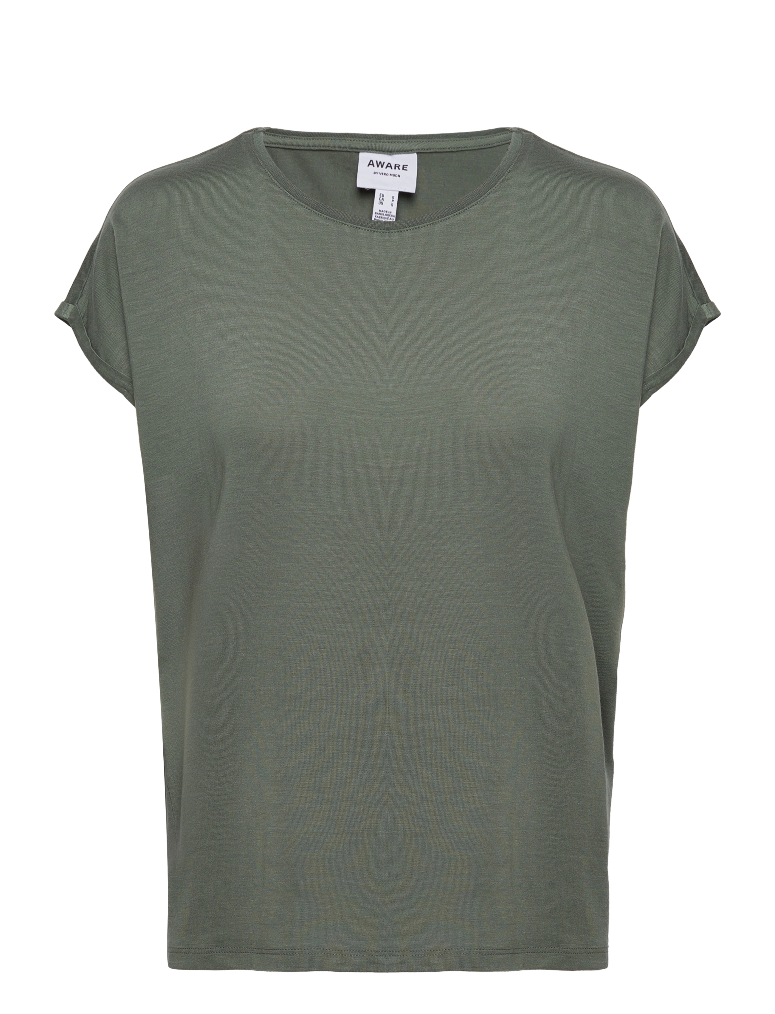 Vero Moda VMAVA PLAIN SS TOP JRS NOOS - Tøj - LAUREL WREATH / khaki/green