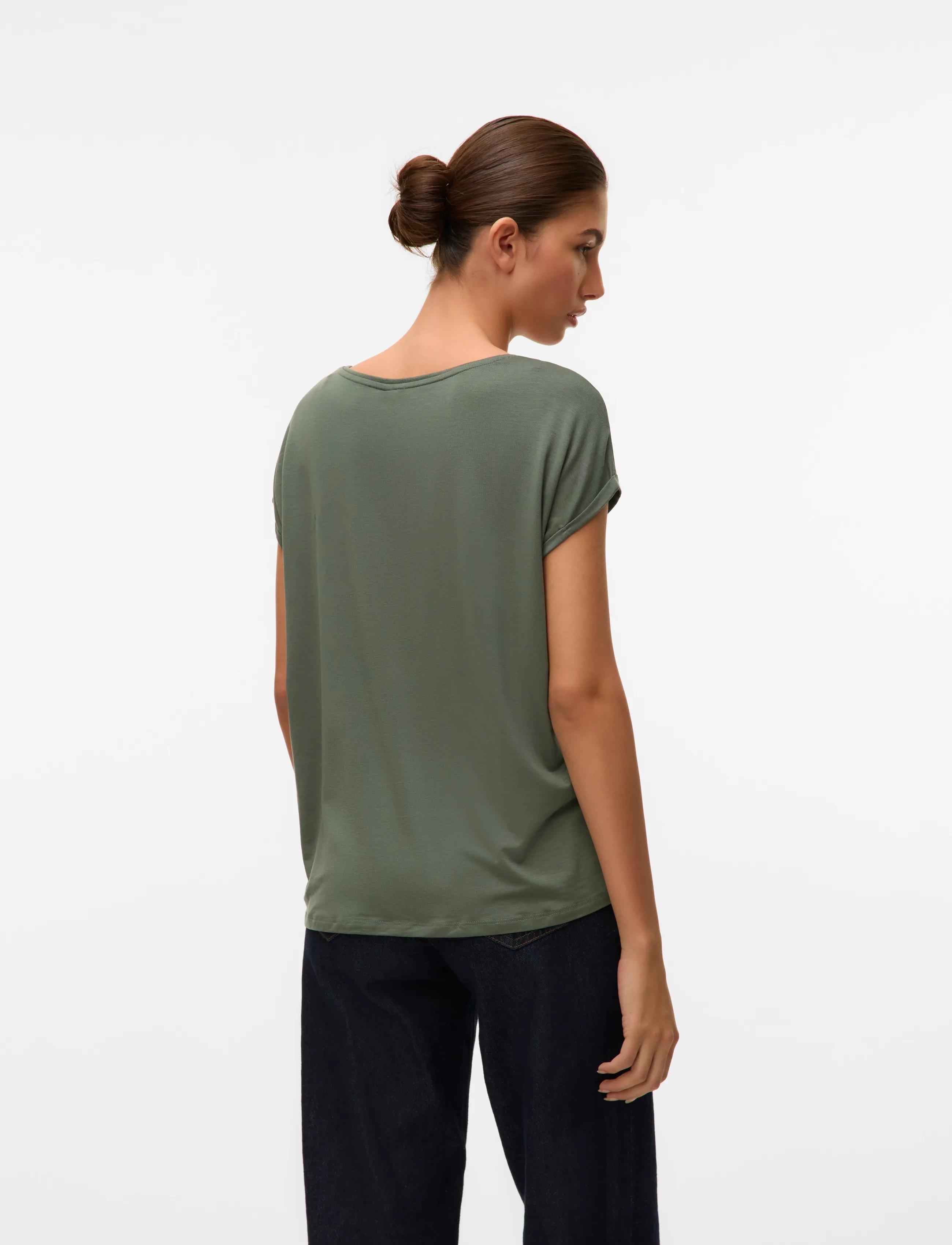 Vero Moda - VMAVA PLAIN SS TOP JRS NOOS - t-paidat - laurel wreath - 3