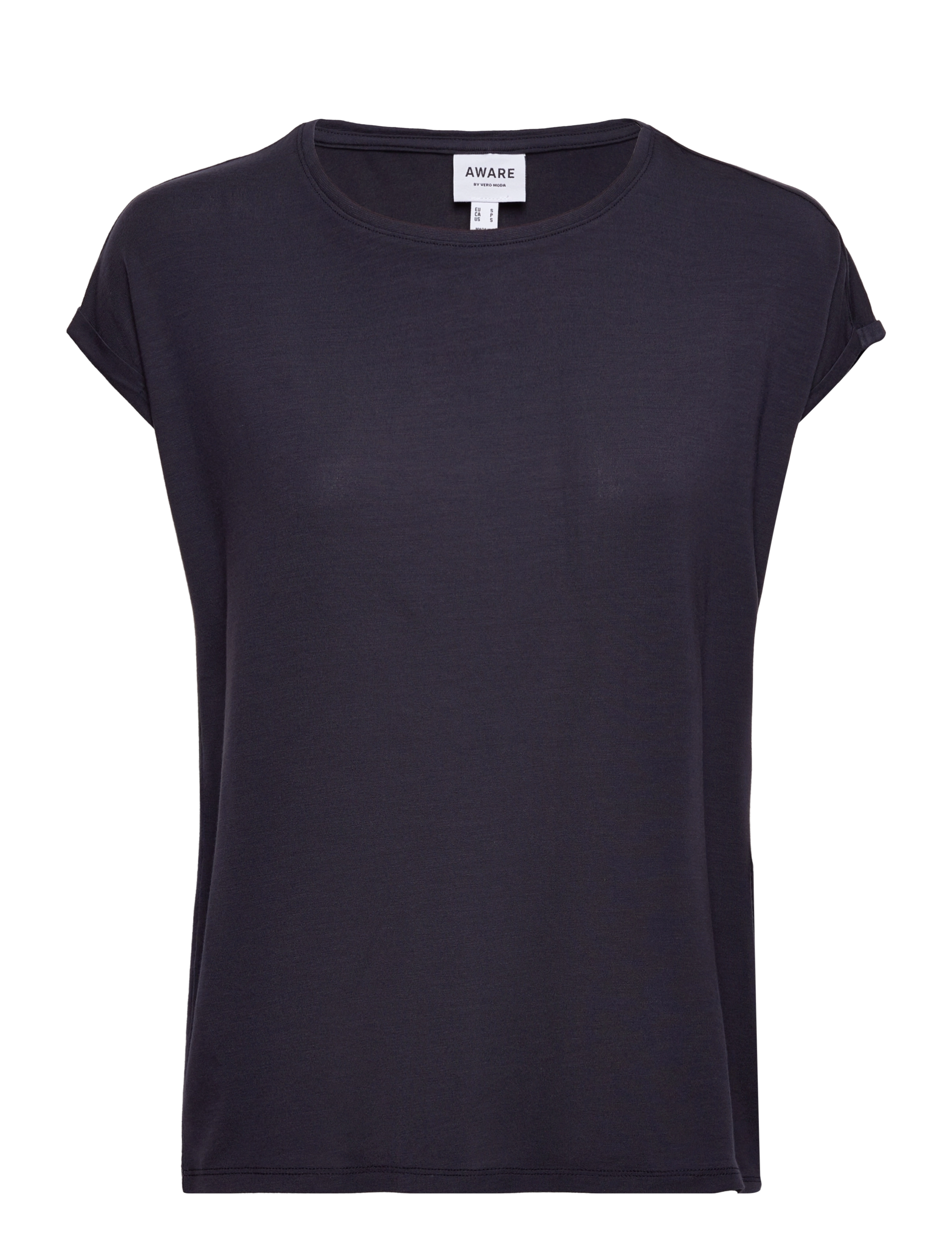 Vero Moda VMAVA PLAIN SS TOP JRS NOOS - Tøj - NIGHT SKY / navy