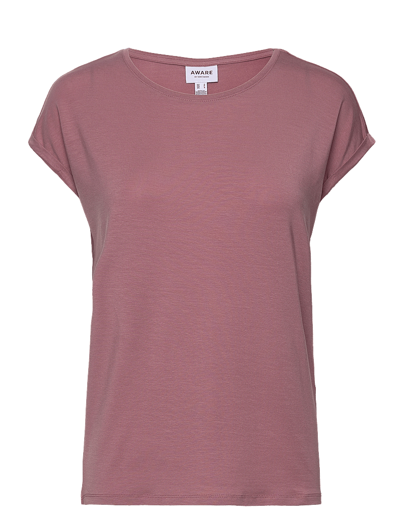 Vero Moda - VMAVA PLAIN SS TOP JRS NOOS - t-shirts - nostalgia rose - 1