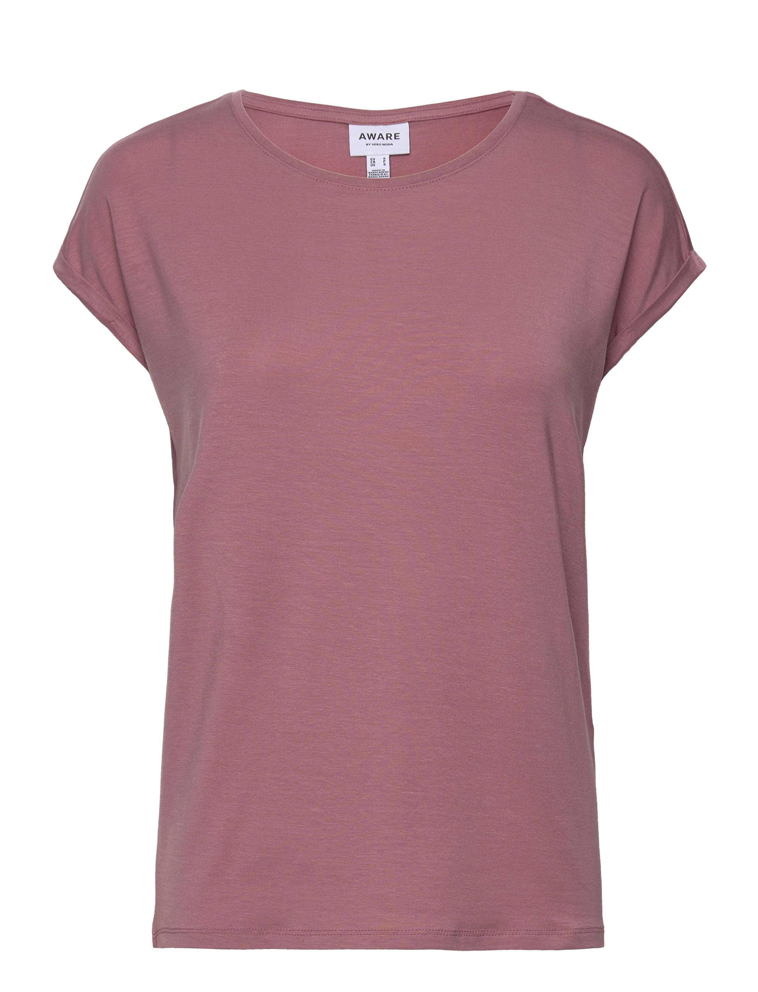 Vero Moda VMAVA PLAIN SS TOP JRS NOOS - Tøj - NOSTALGIA ROSE / pink/rose