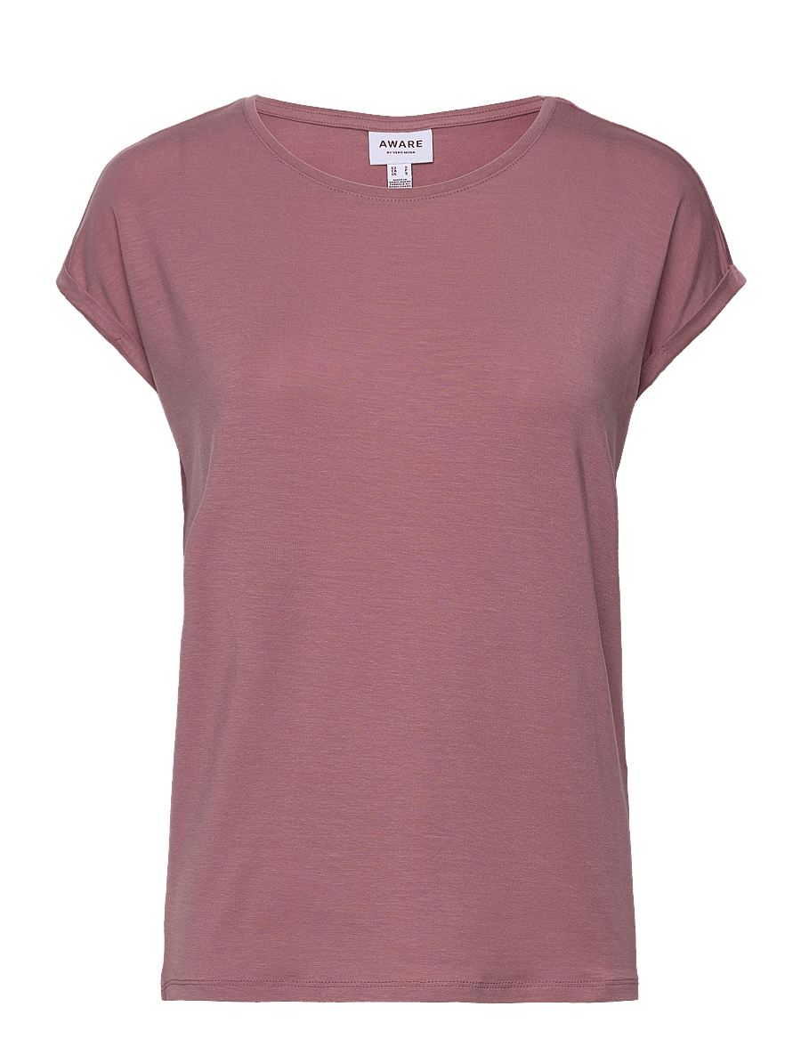 Vero Moda - VMAVA PLAIN SS TOP JRS NOOS - t-shirts - nostalgia rose - 1