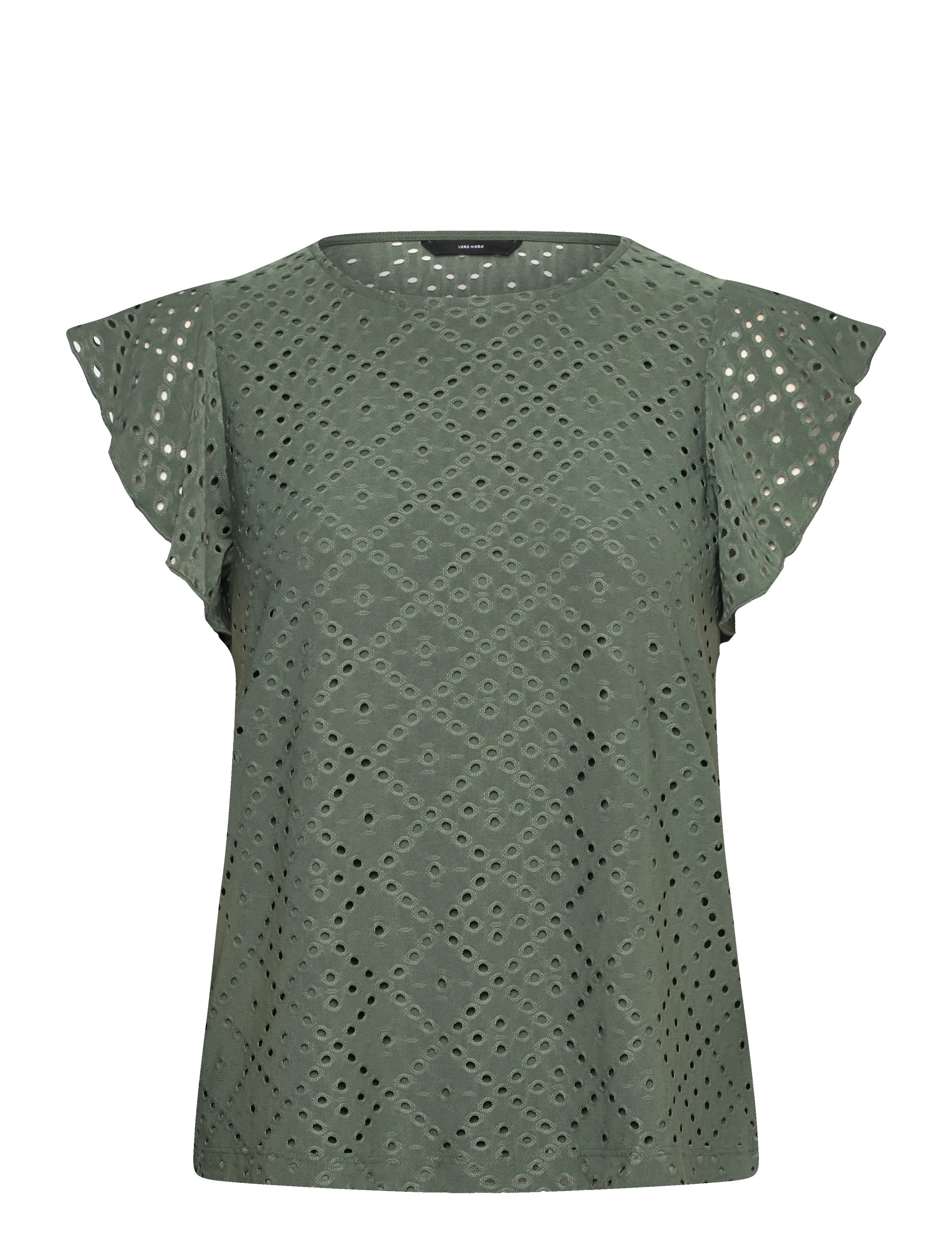VERO MODA Vmtassa Sl Frill Oberteil Noos Grün - XS - Damen