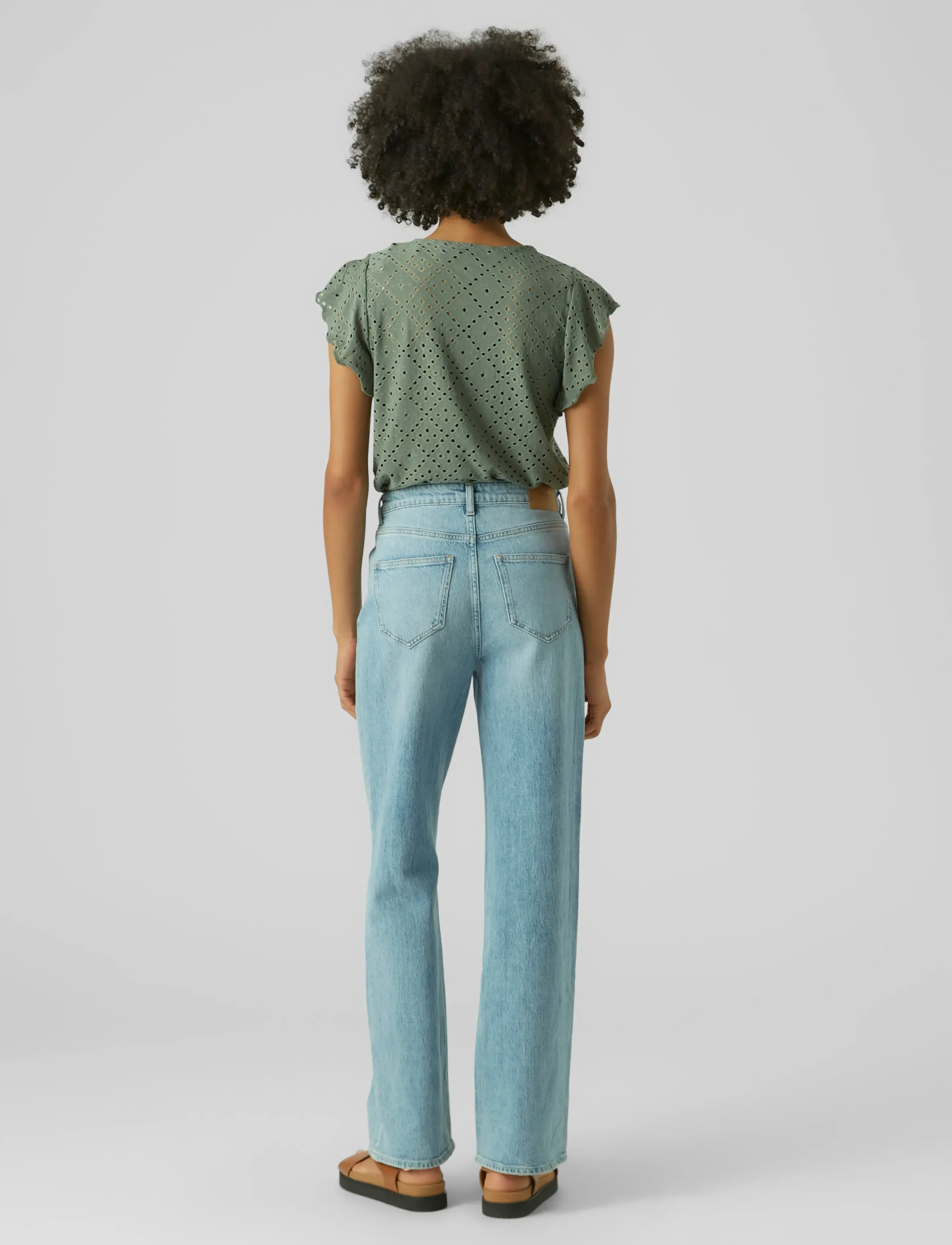 Vero Moda - VMTASSA SL FRILL TOP NOOS - palaidinės trumpomis rankovėmis - laurel wreath - 3