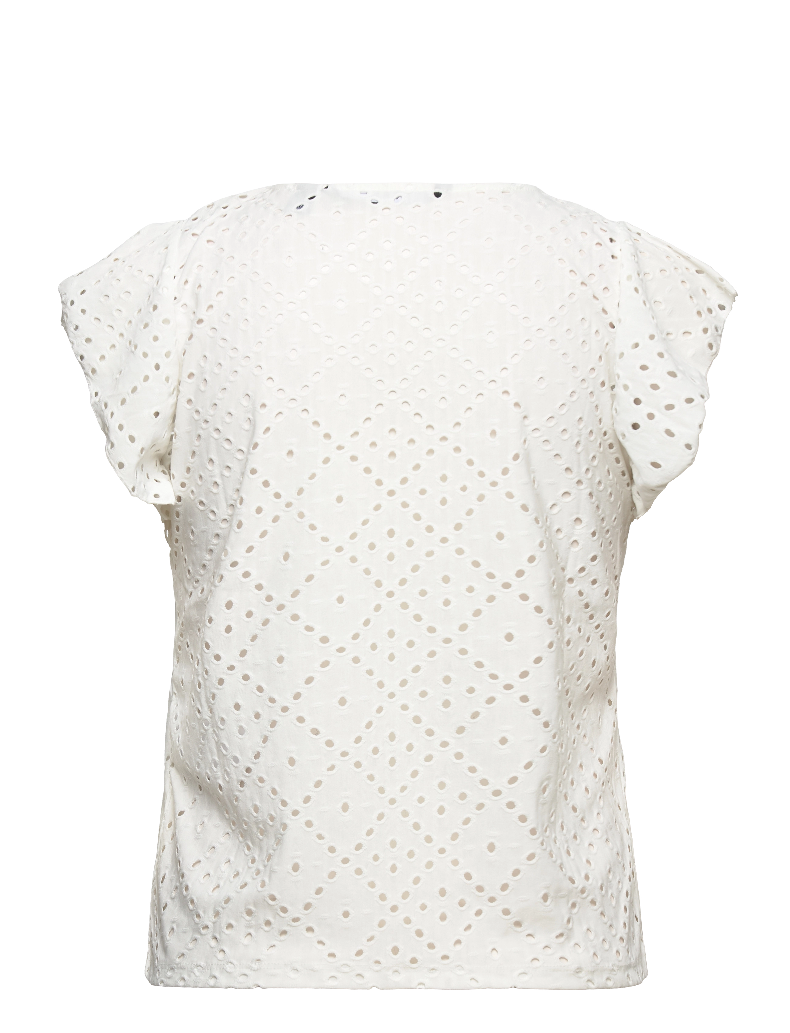 Vero Moda - VMTASSA SL FRILL TOP NOOS - kortærmede bluser - snow white - 2